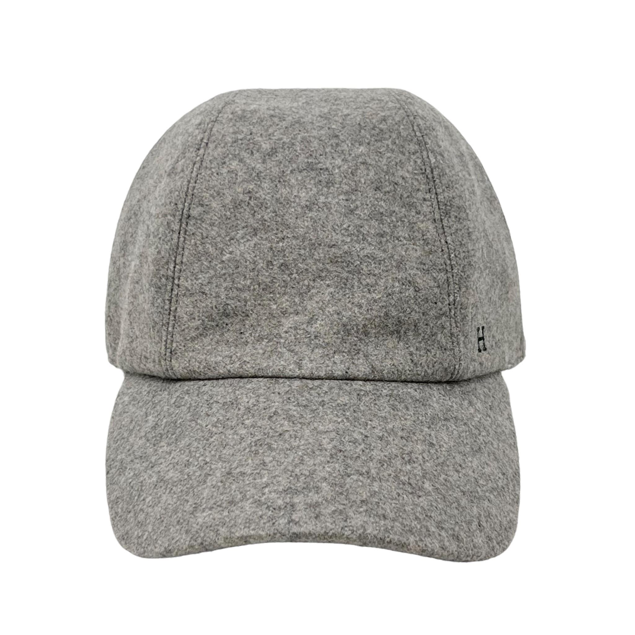 Hermes Gris Cashmere Baseball Hat 57