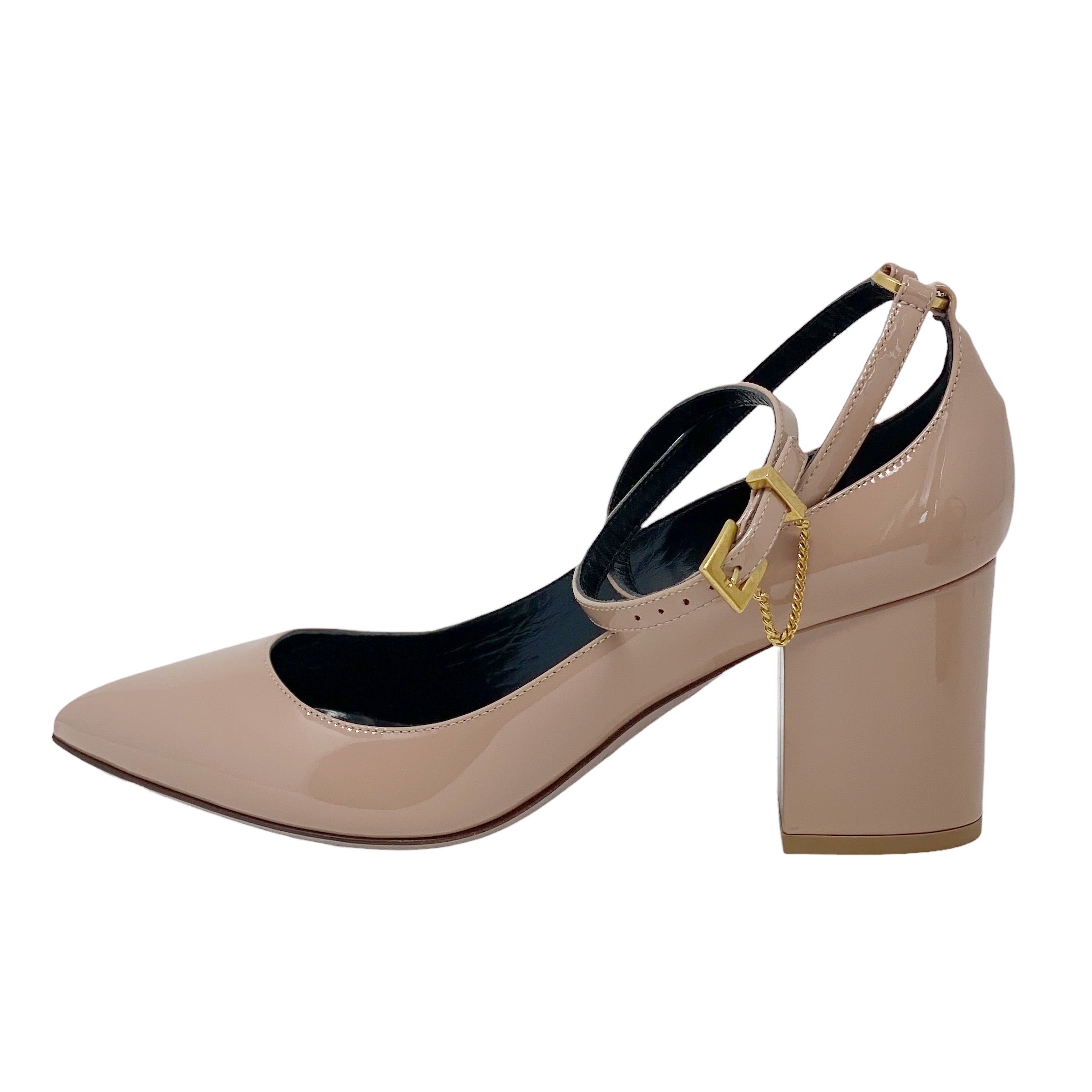 Valentino Nude Ankle Strap Pumps 38