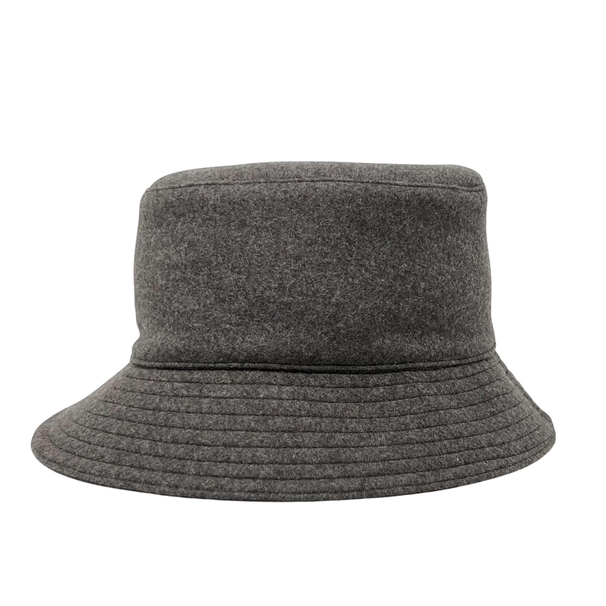 Hermes Grey Wool Balade Bucket Hat