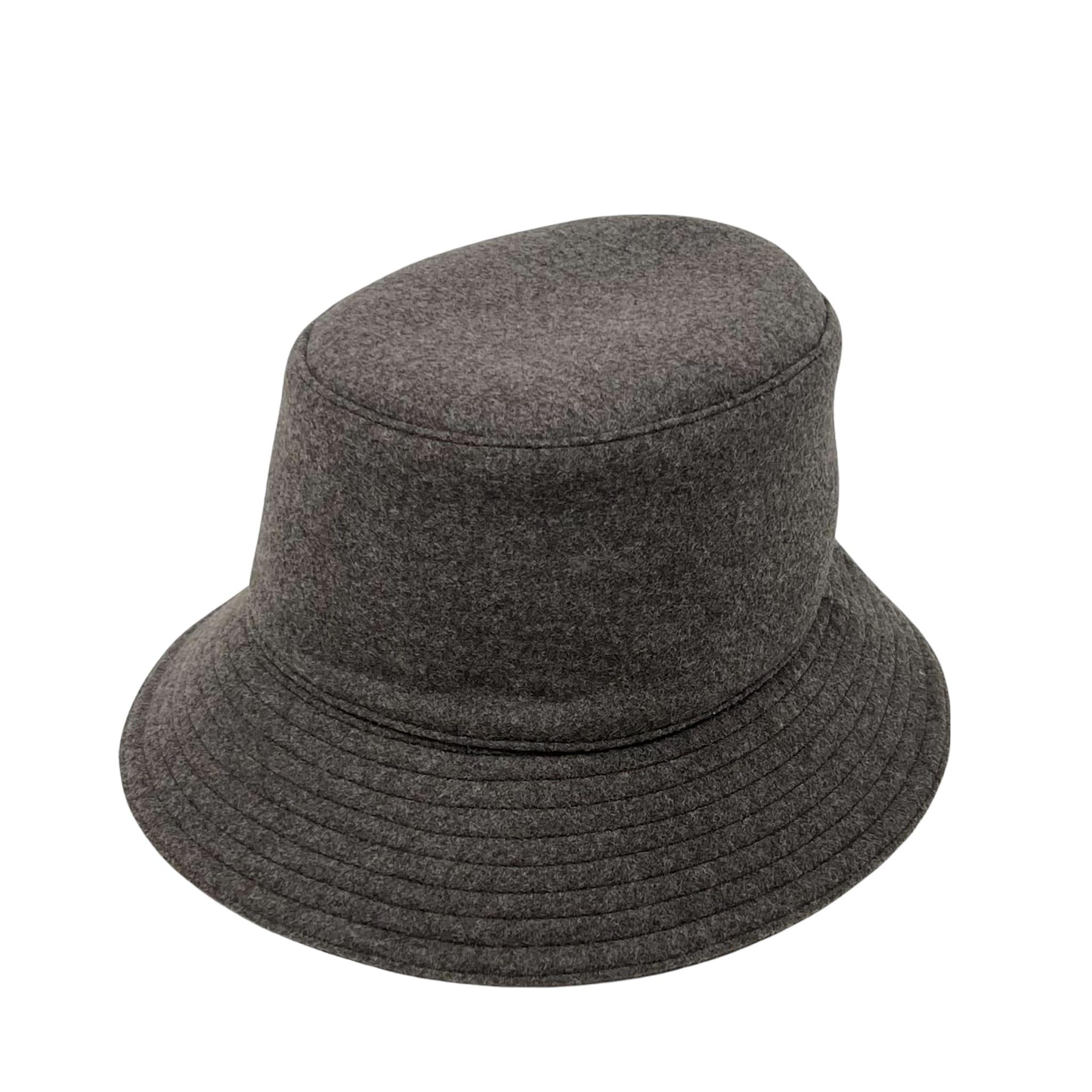 Hermes Grey Wool Balade Bucket Hat