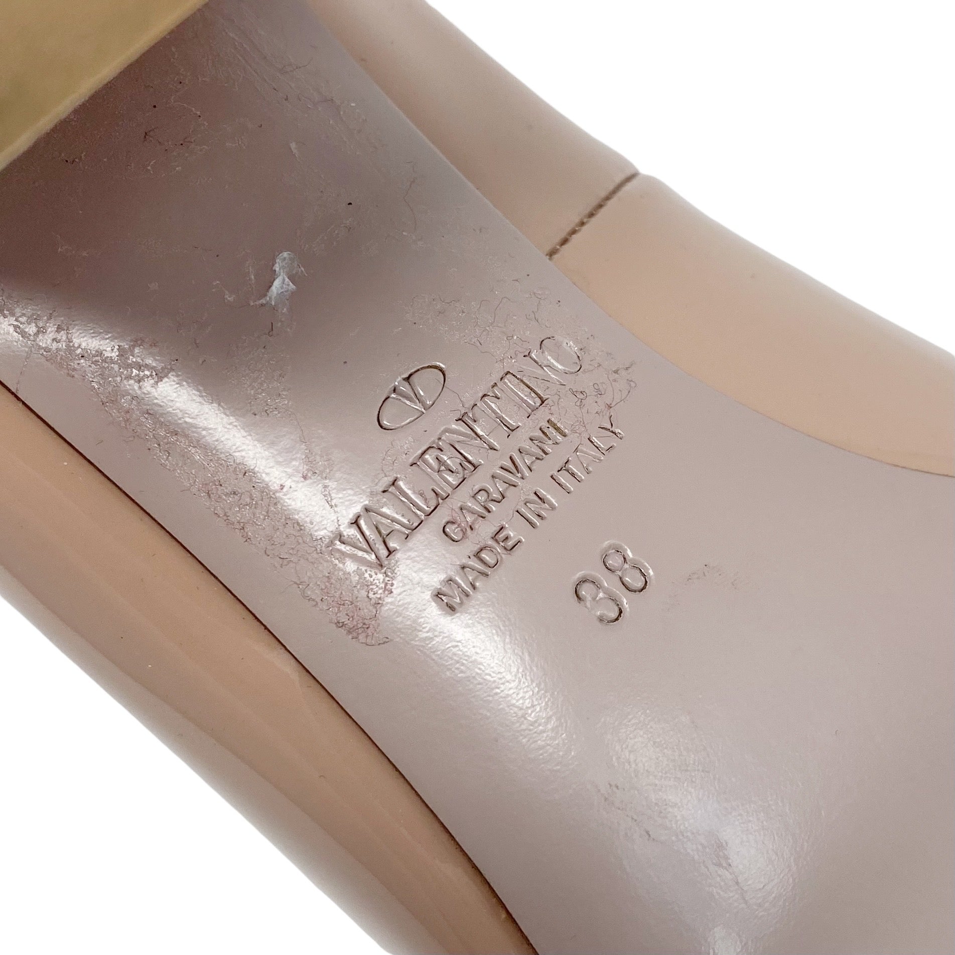 Valentino Nude Ankle Strap Pumps 38