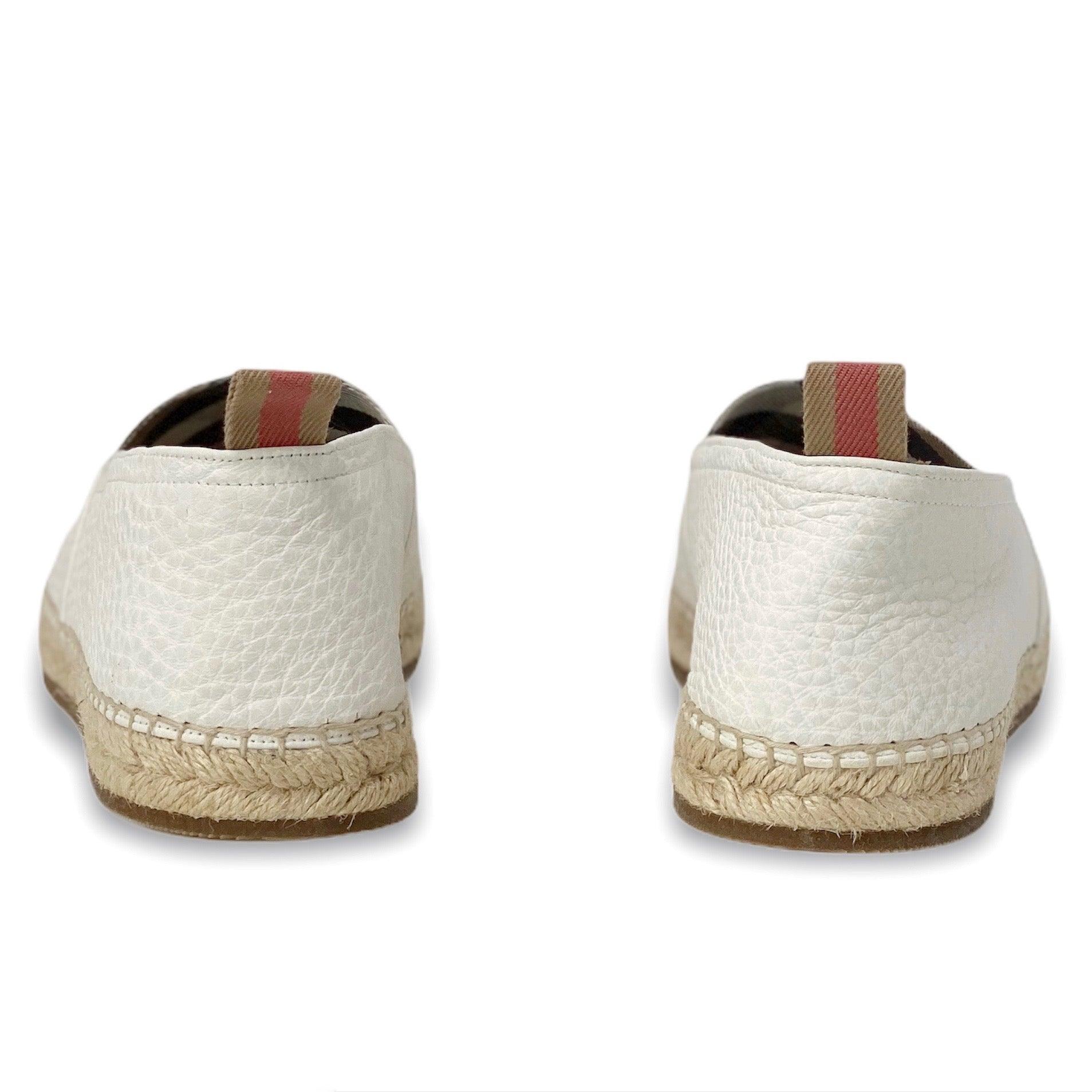 Burberry White Pateman Espadrilles 41