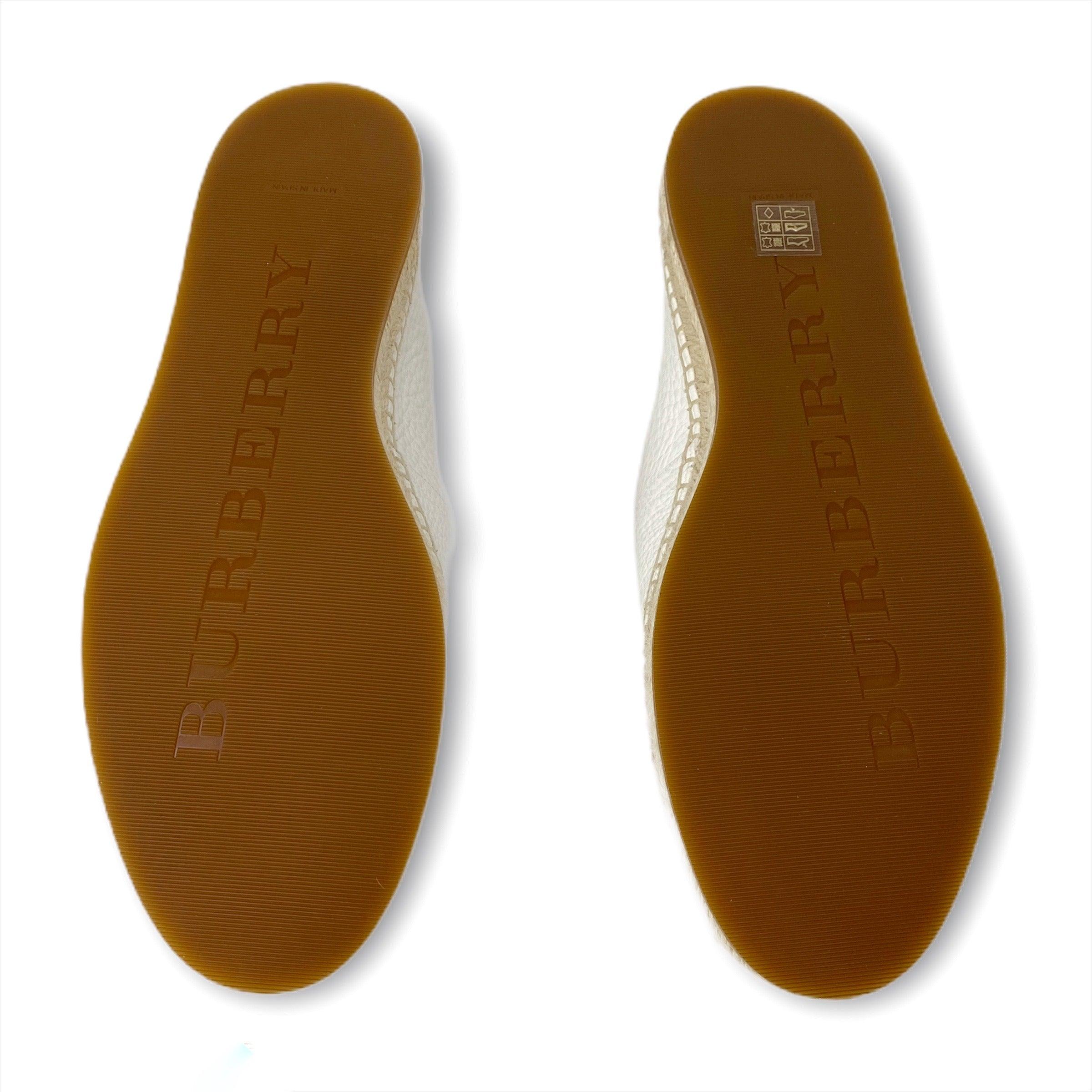 Burberry White Pateman Espadrilles 41