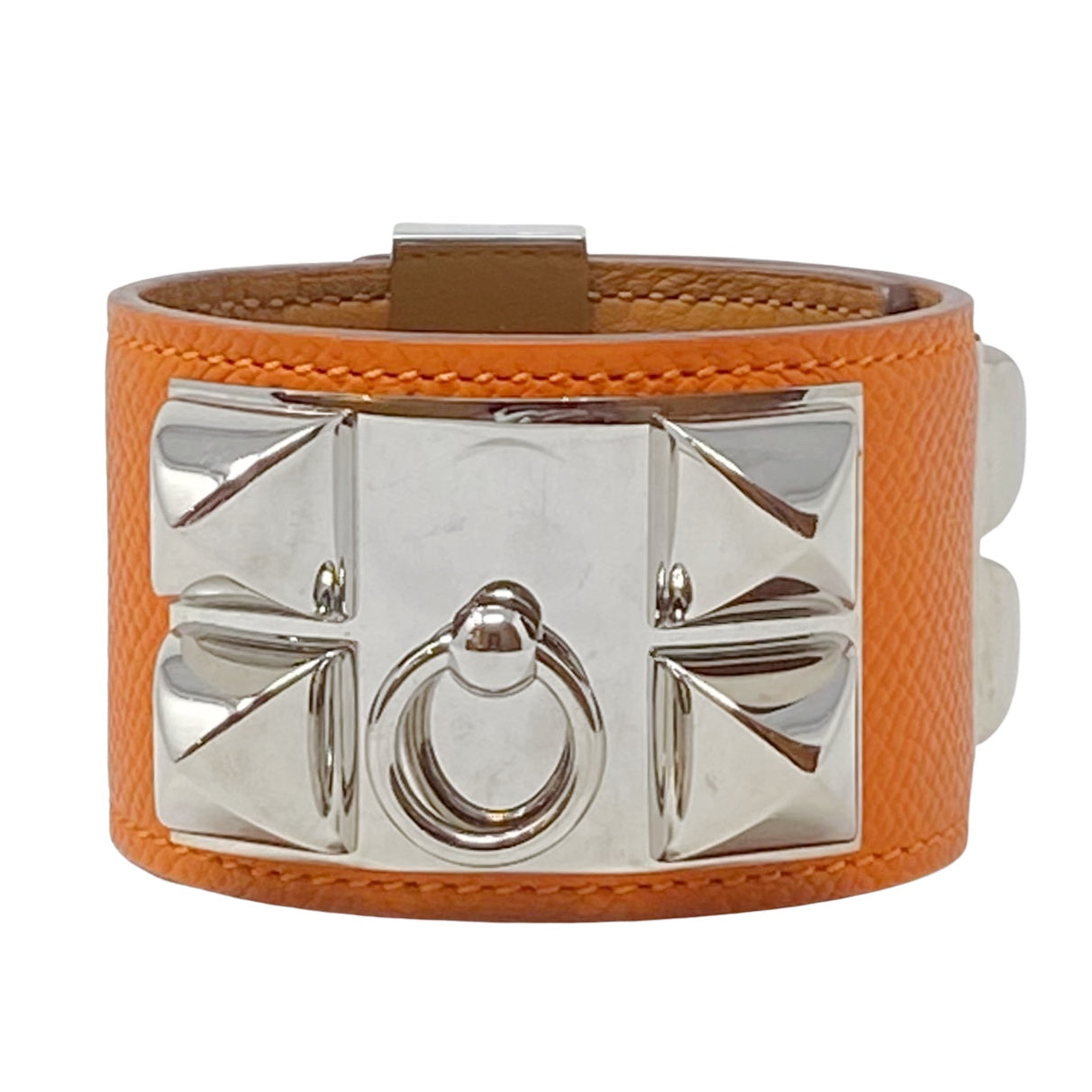 Hermes Feu Epsom Collier De Chien Bracelet S