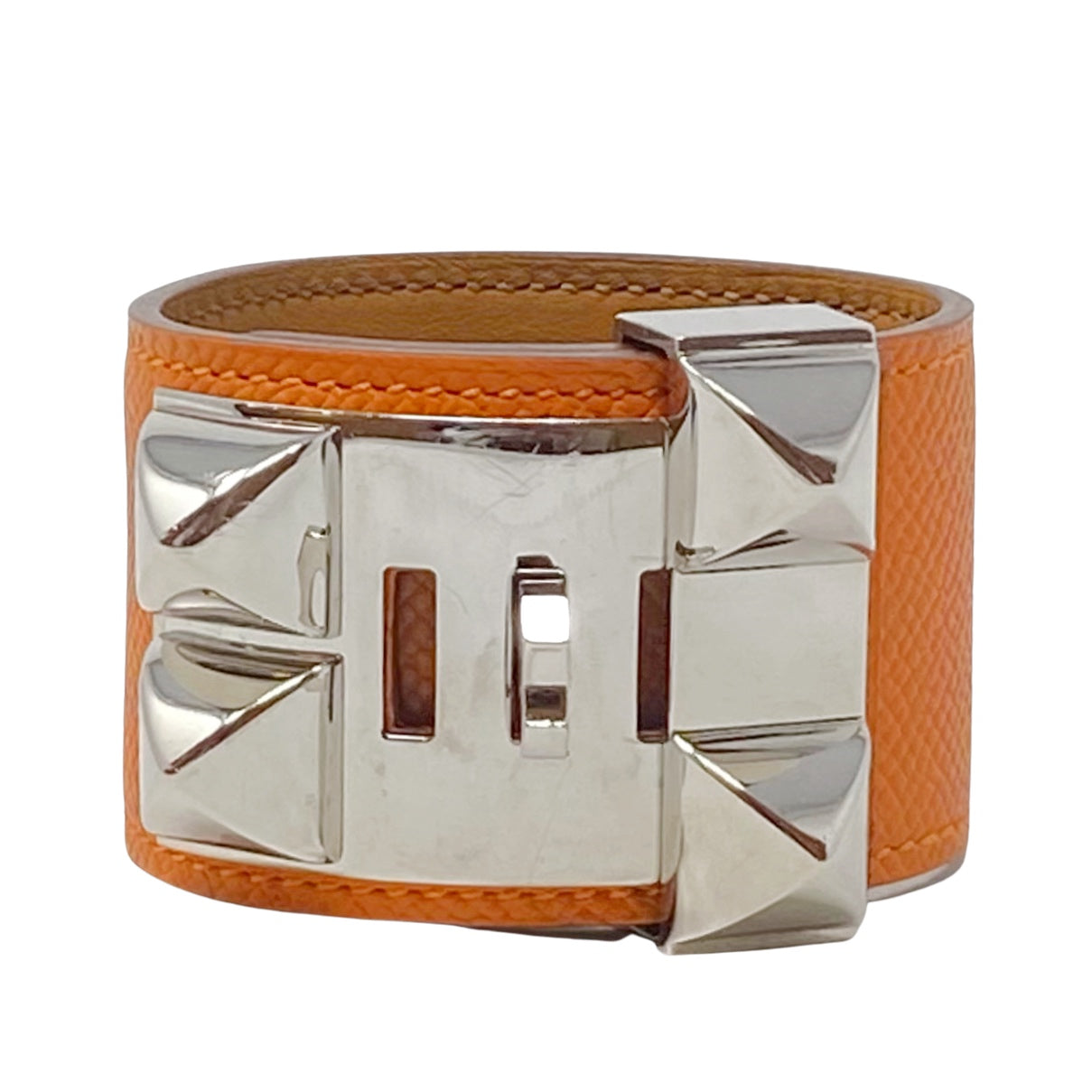 Hermes Feu Epsom Collier De Chien Bracelet S