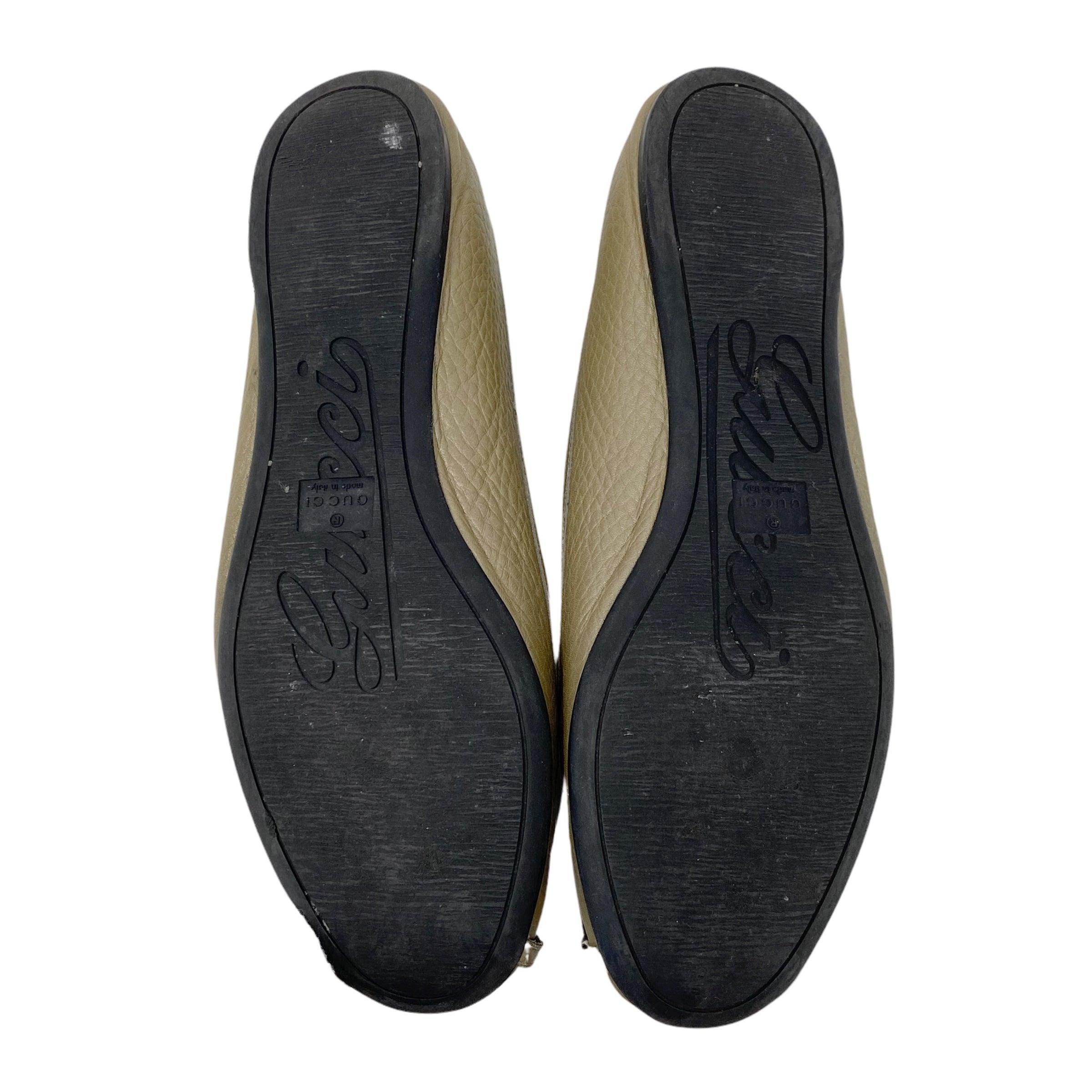 Gucci Metallic GG Ballet Flats 34.5