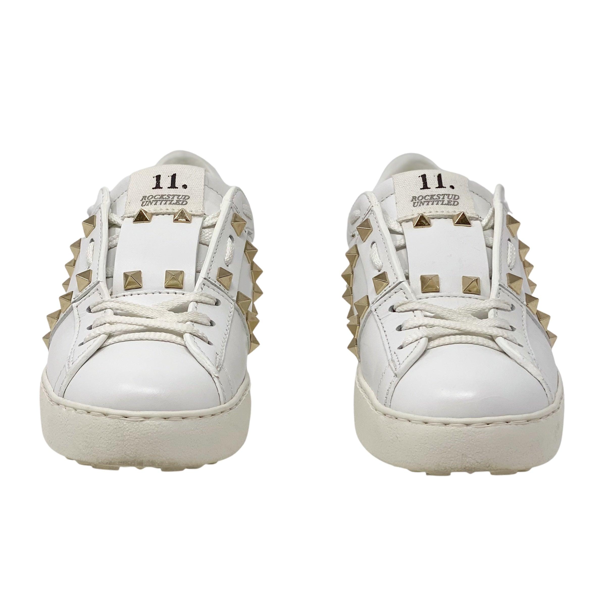 Valentino White Rockstud Untitled Sneakers 35
