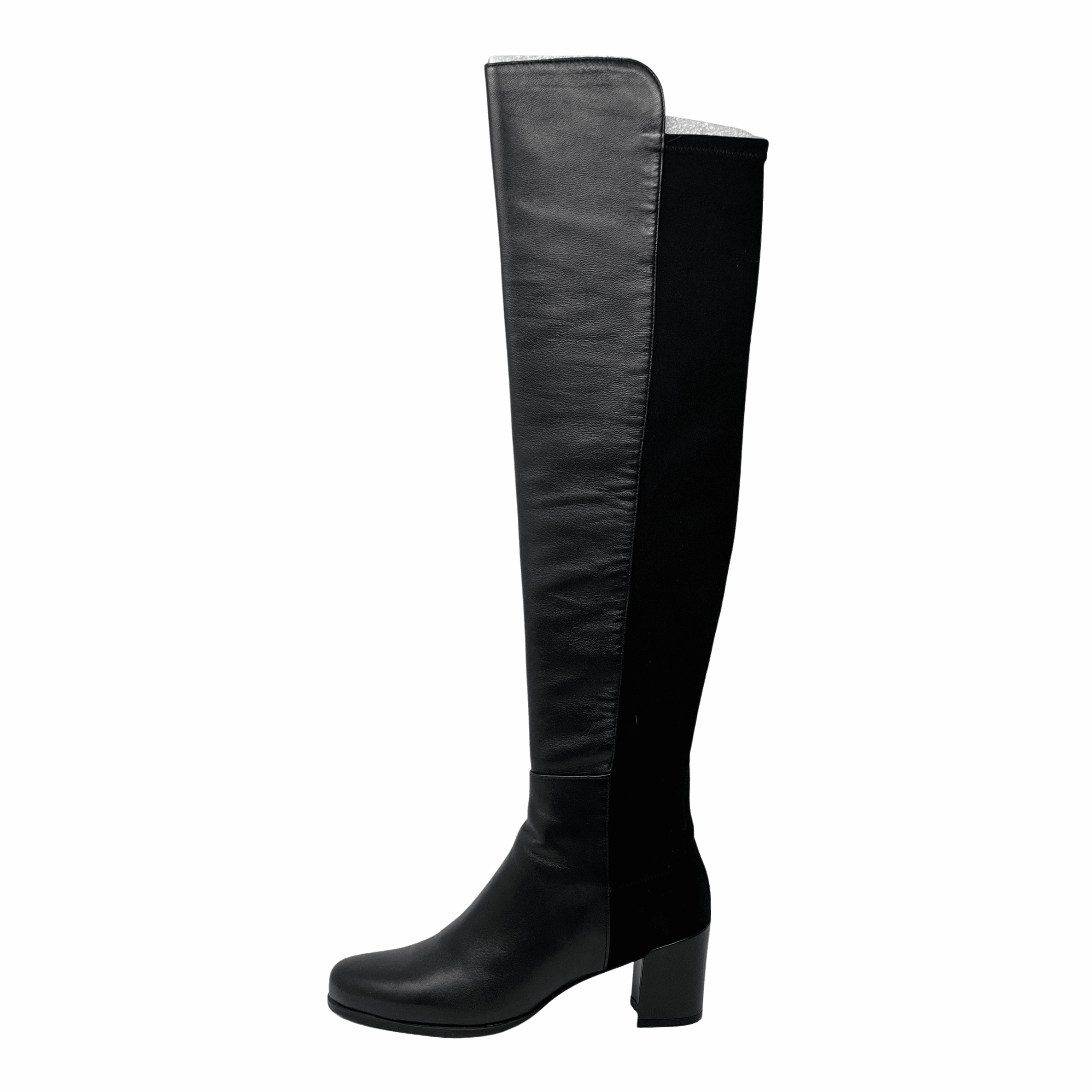 Stuart Weitzman Black Nappa 5050 Boots 7.5