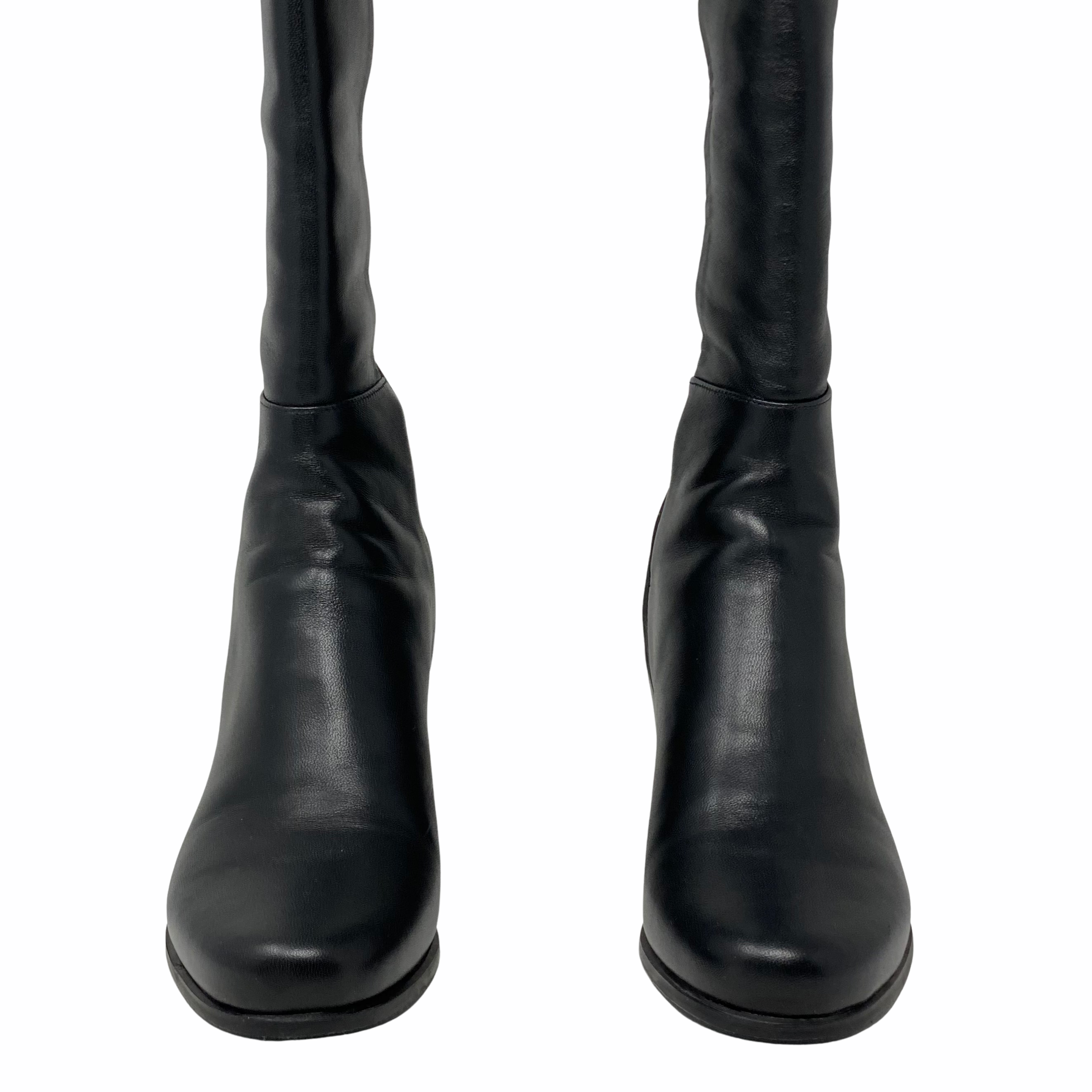 Stuart Weitzman Black Nappa 5050 Boots 7.5