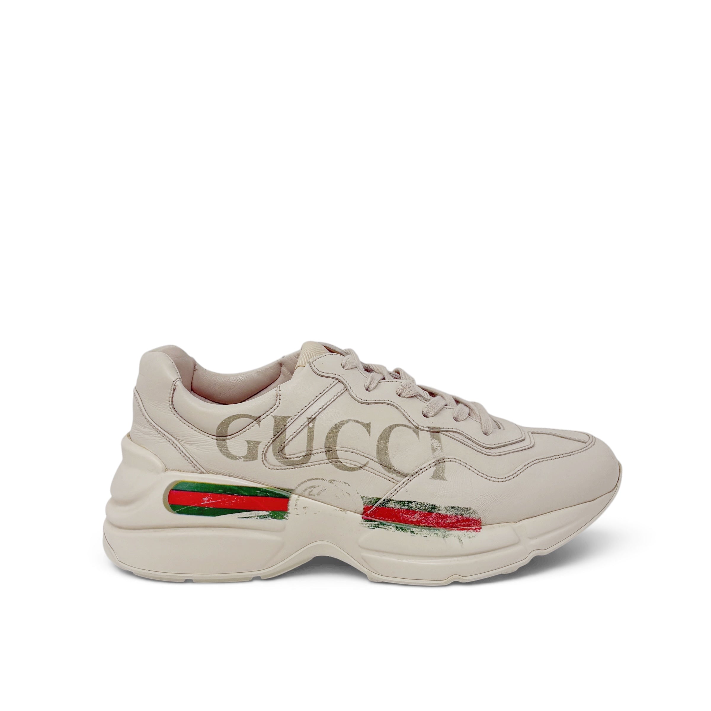 Gucci Ivory Rhyton Logo Sneaker 37