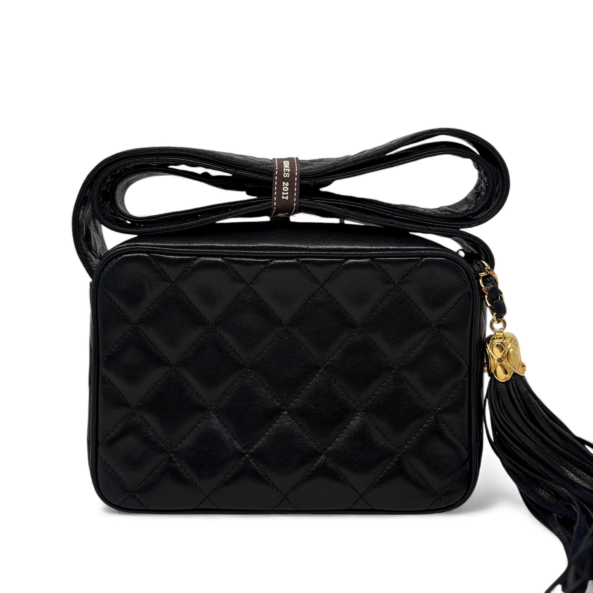 Chanel Black Vintage Tassel Camera Bag