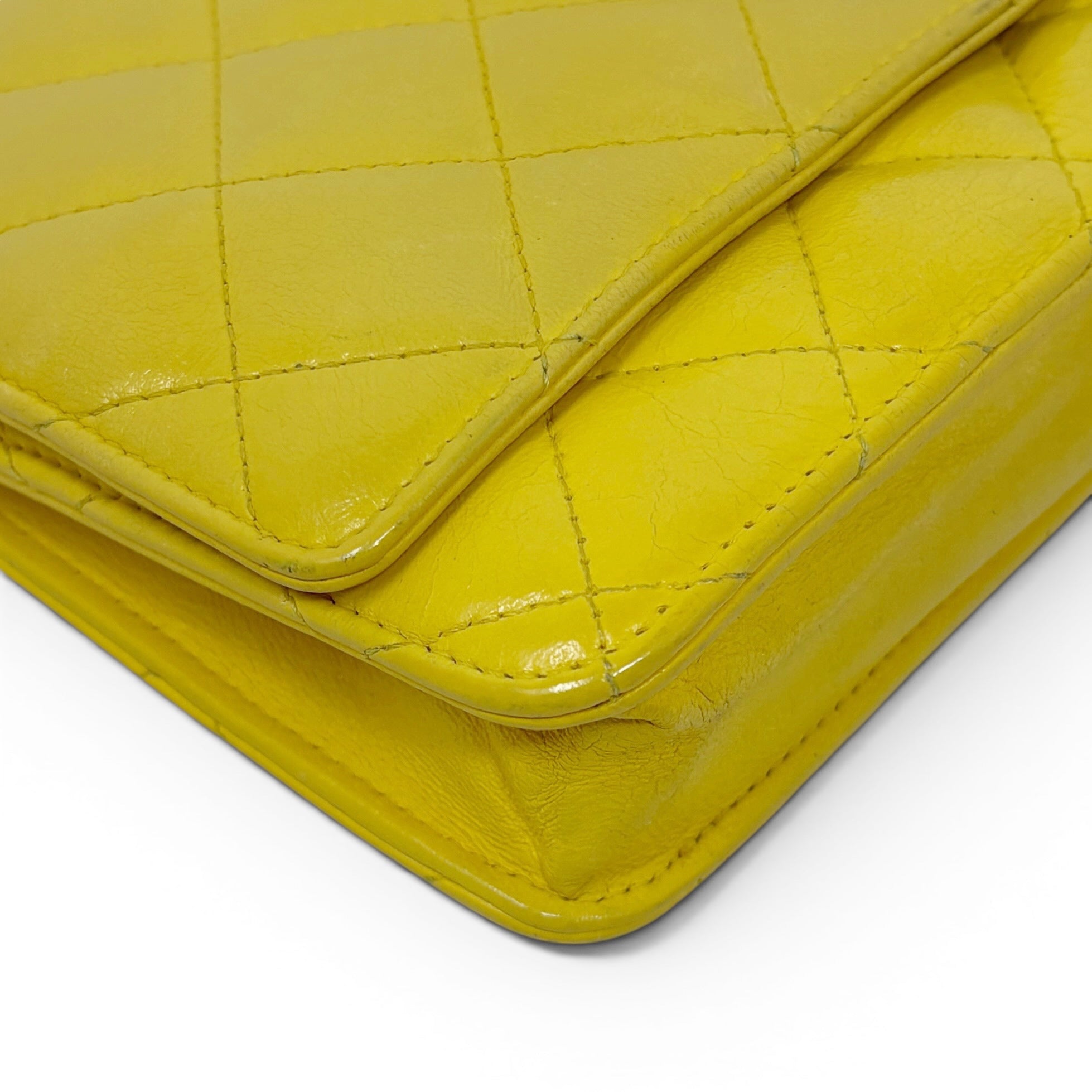 Chanel Yellow Wallet On Chain