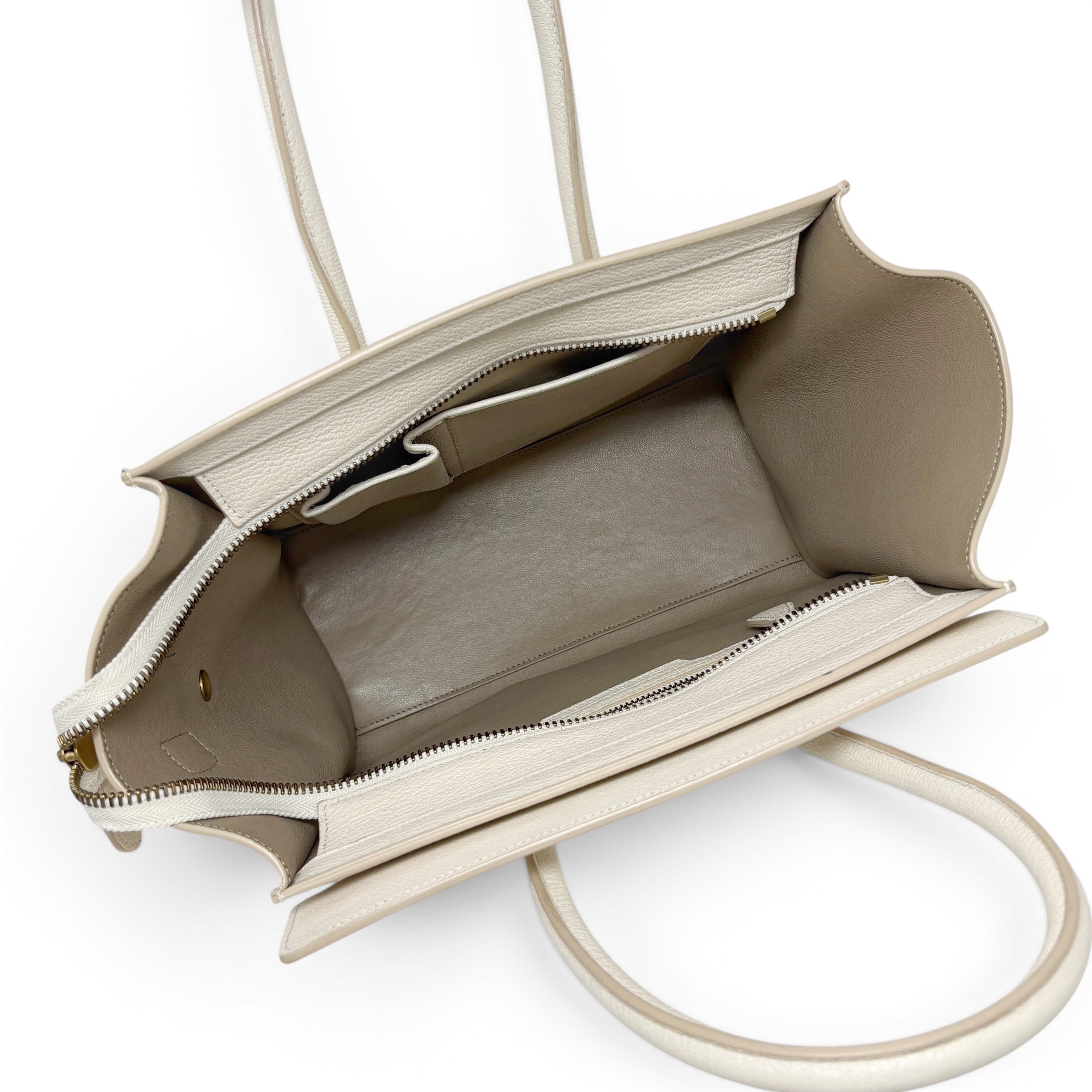 Celine White Micro Luggage Bag