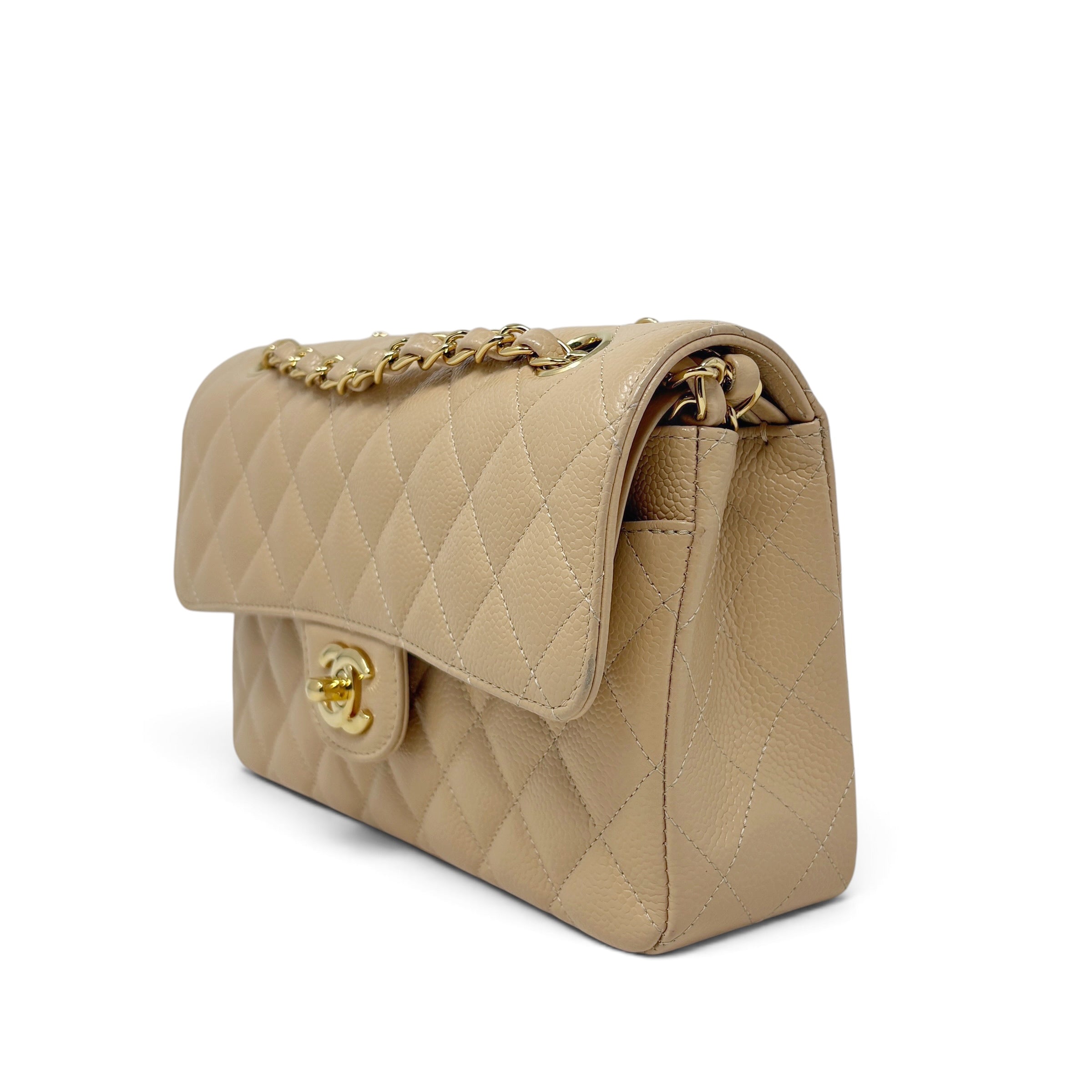 Chanel Beige Small Classic Flap