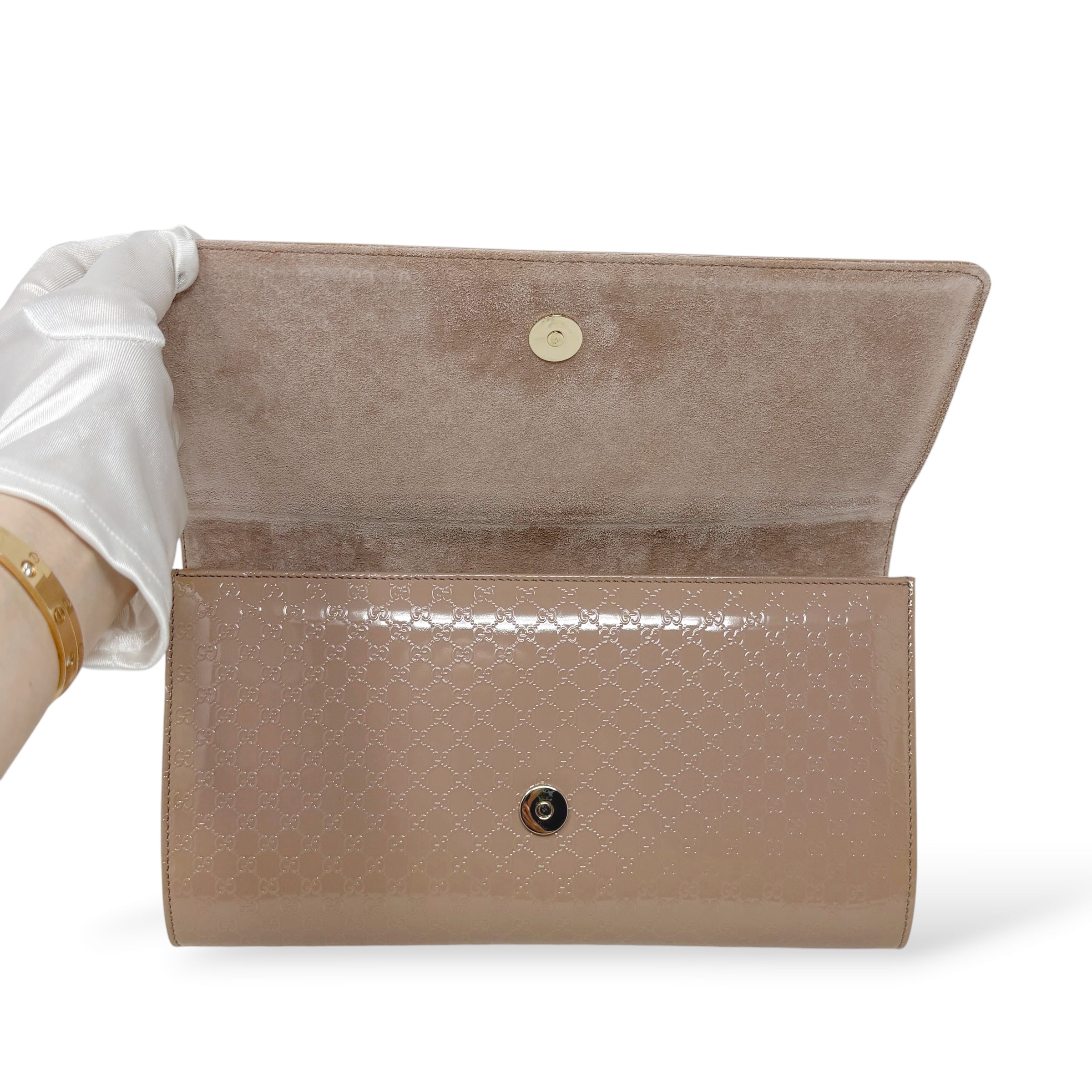 Gucci Blush Microssima Broadway Clutch