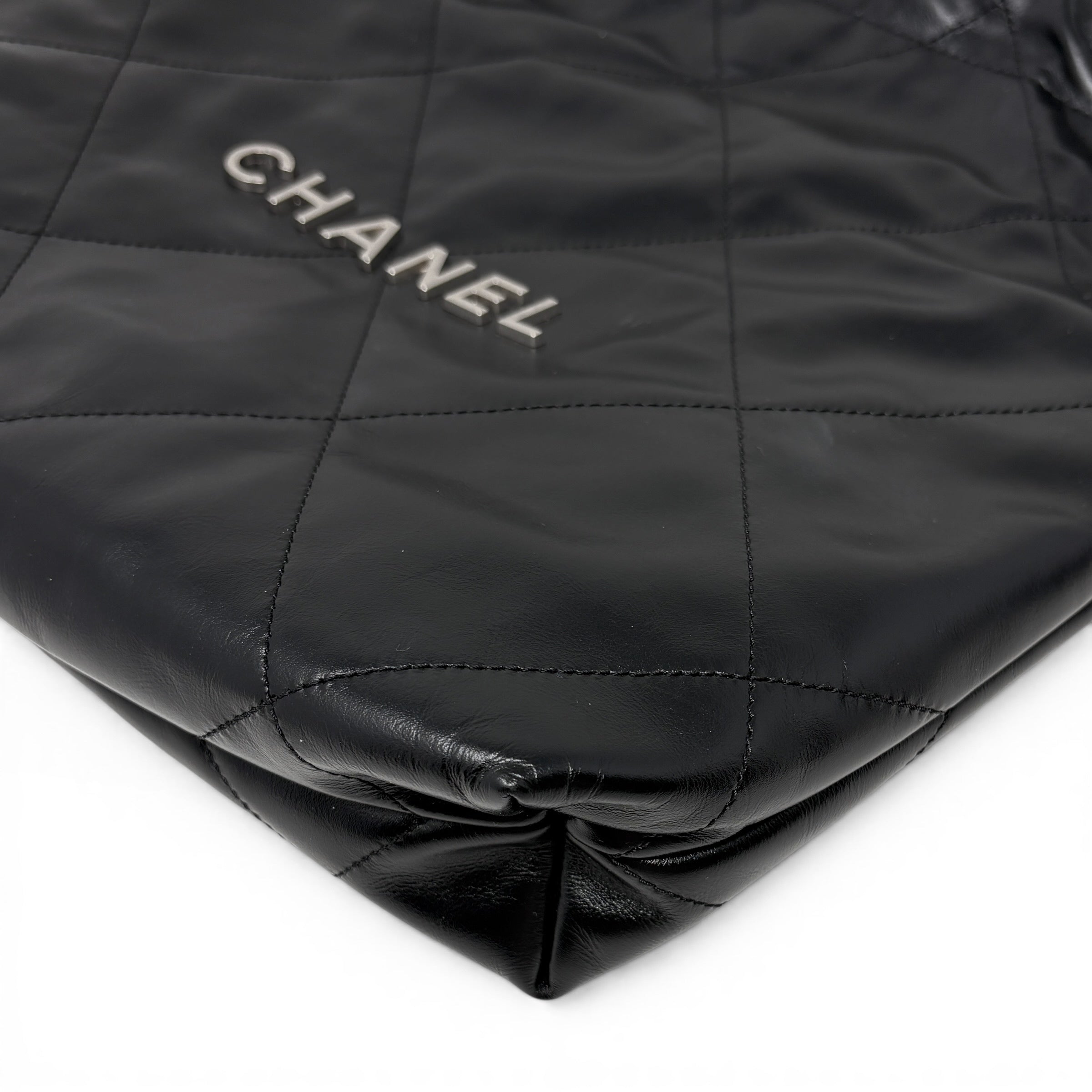 Chanel Black 22 Small Hobo Bag