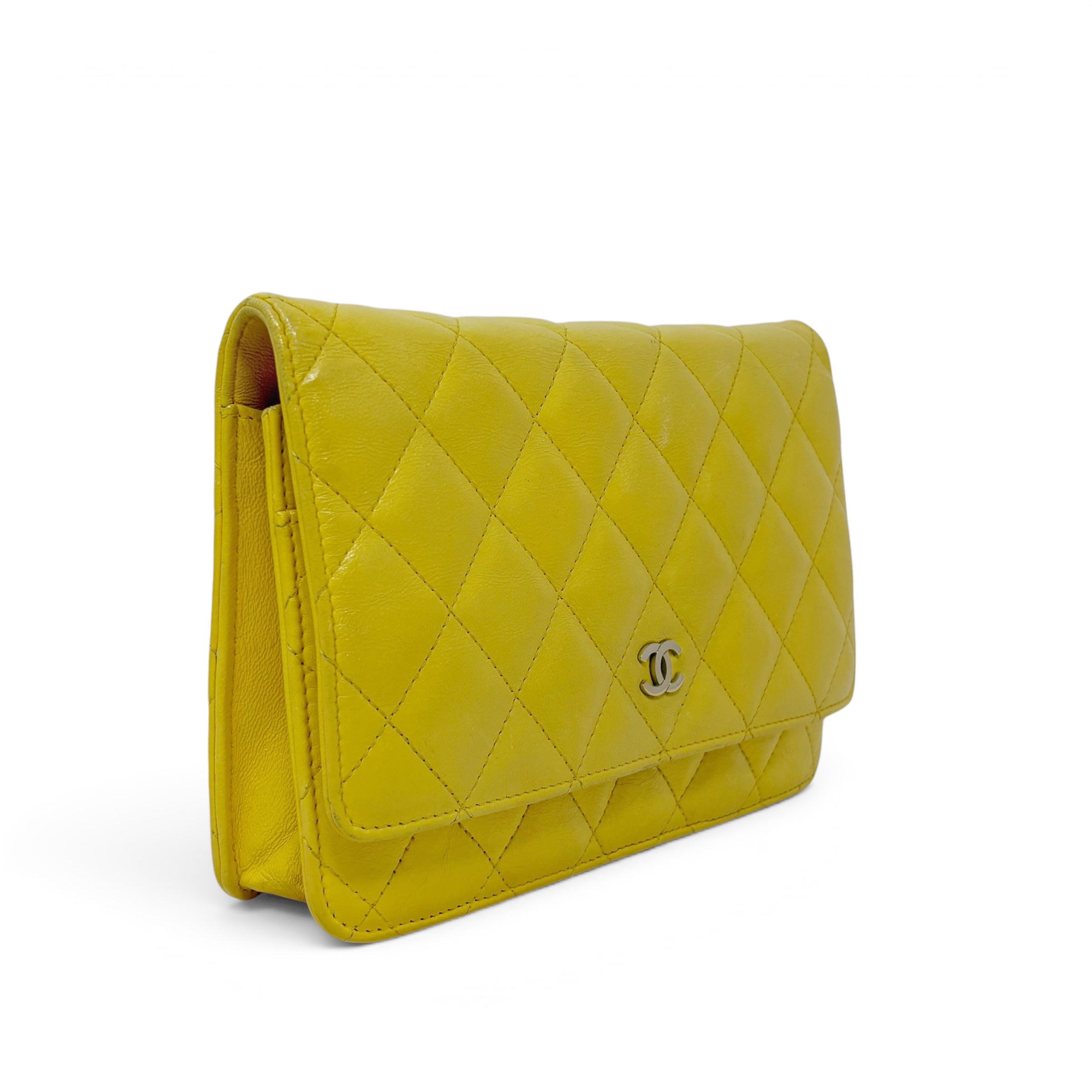 Chanel Yellow Wallet On Chain