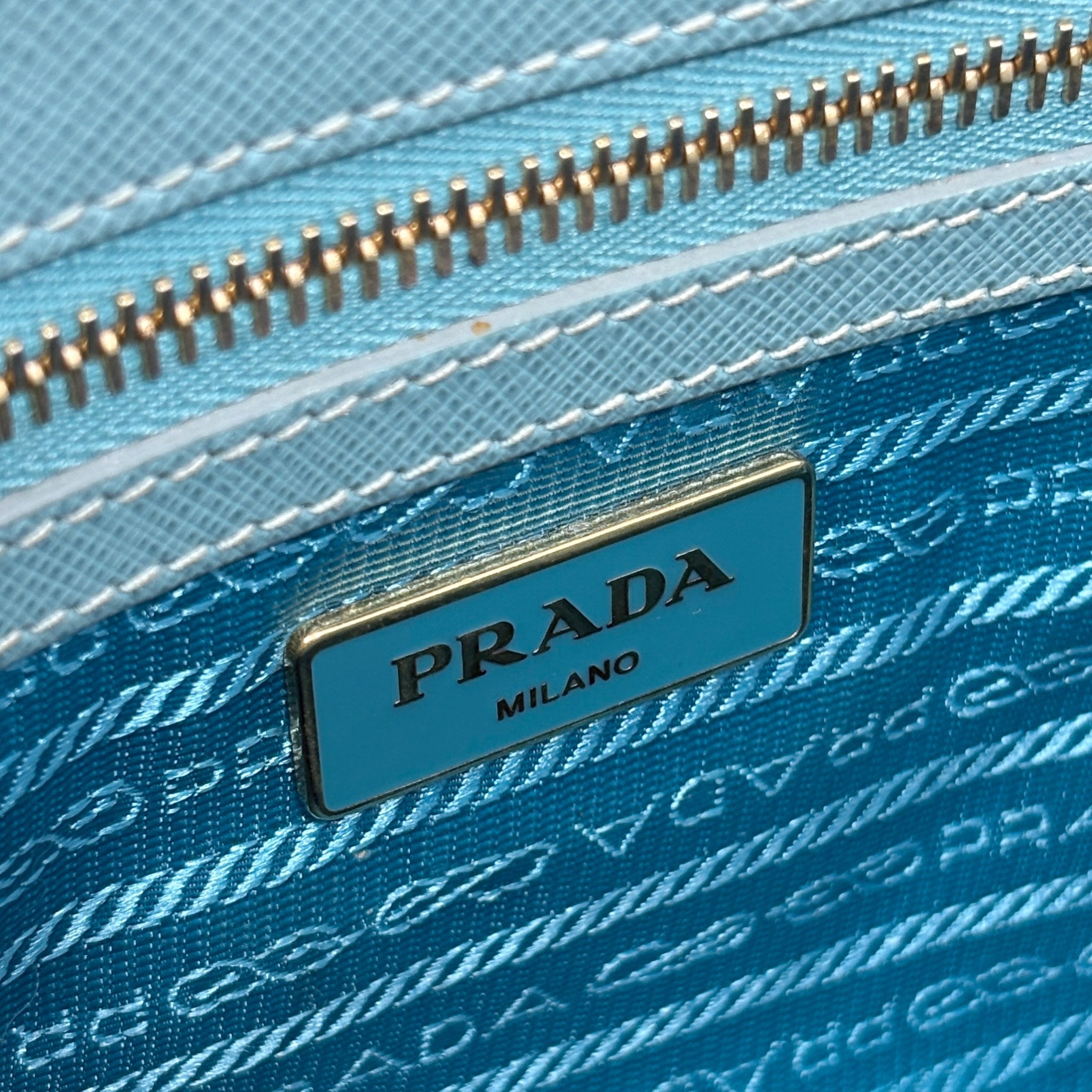Prada Blue Small Galleria Tote
