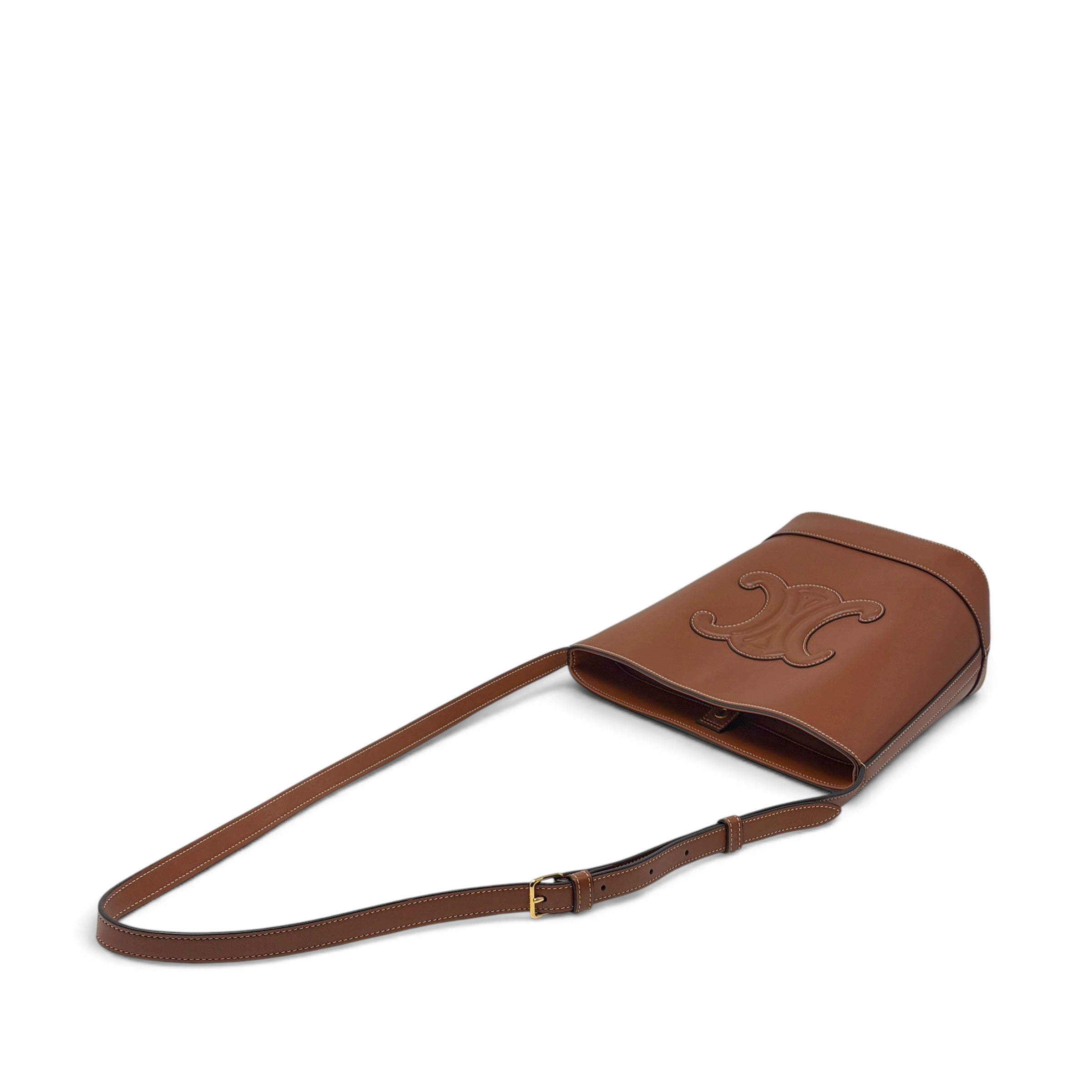 Celine Brown Cuir Triomphe Small Bucket Bag