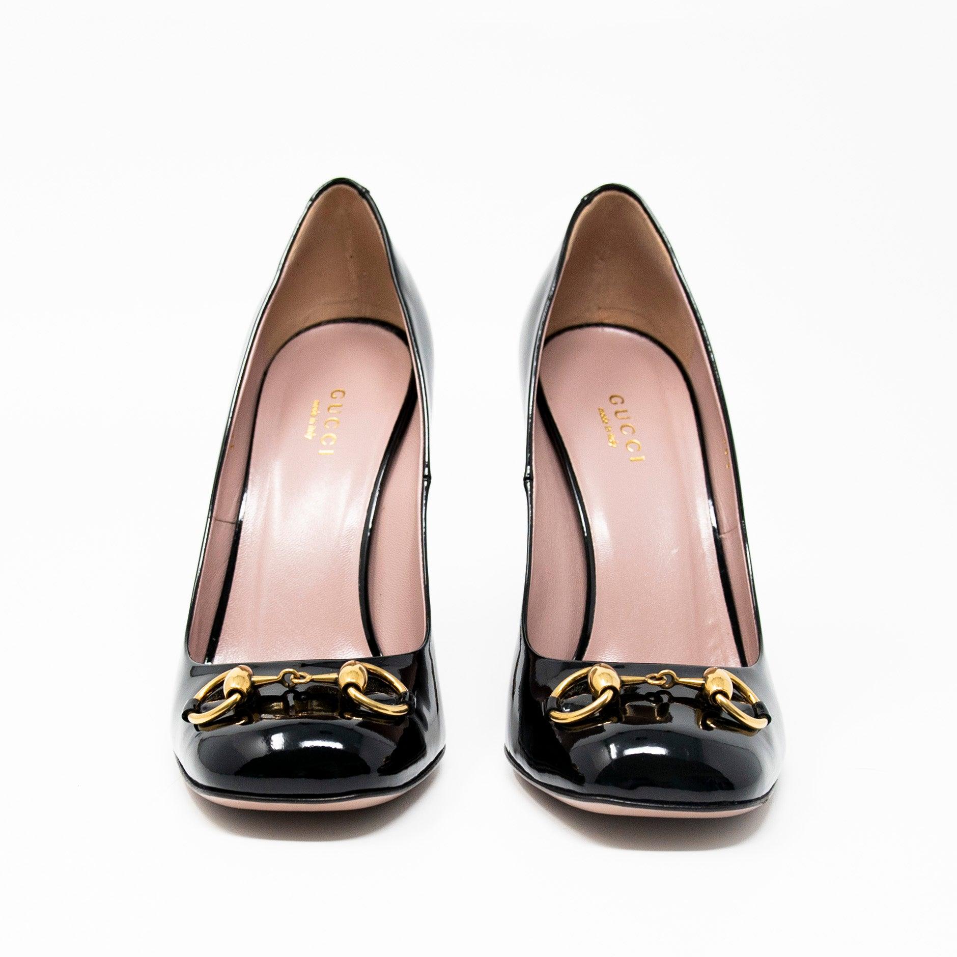 Gucci Black Horsebit Pumps 38.5