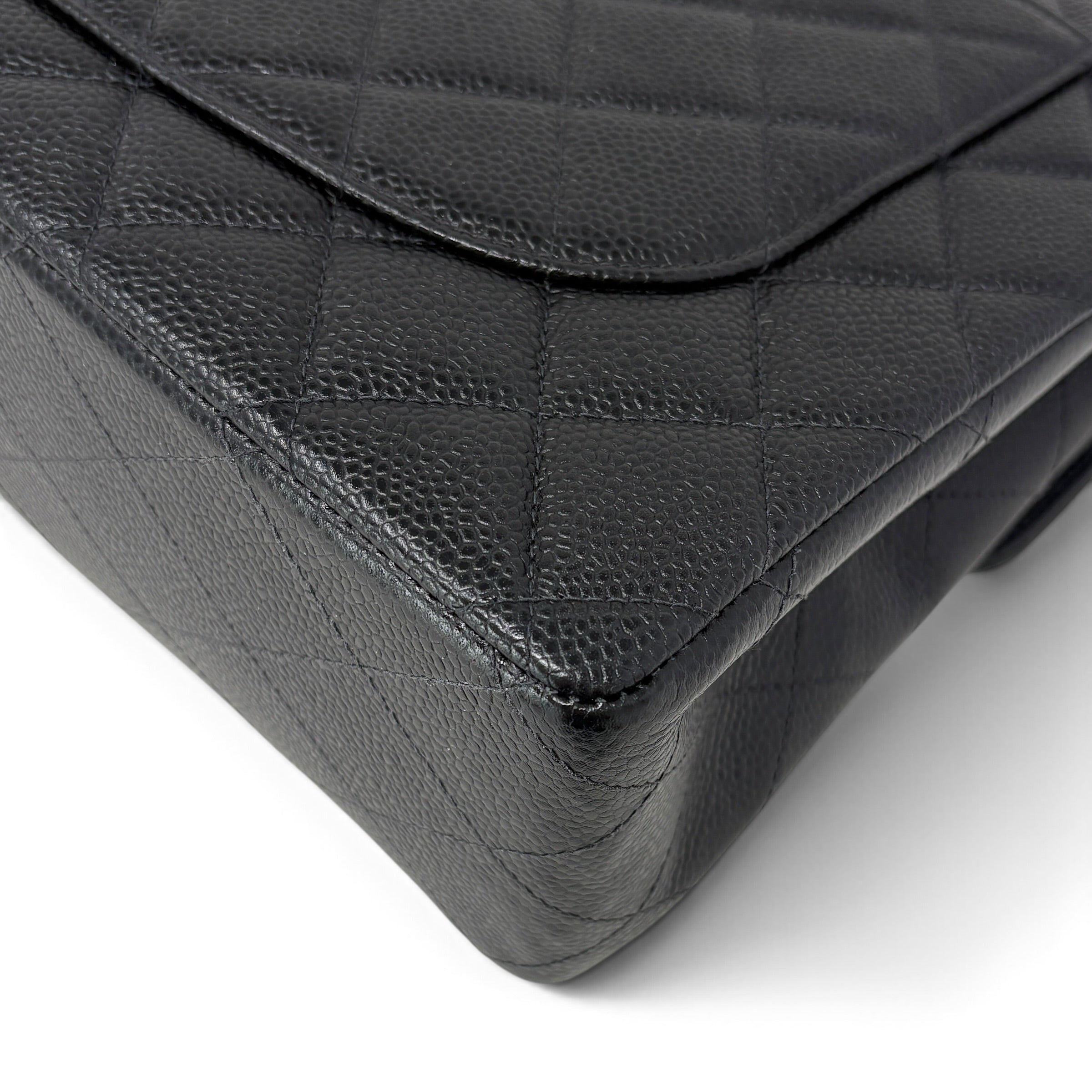 Chanel Vintage Black Caviar Single Flap