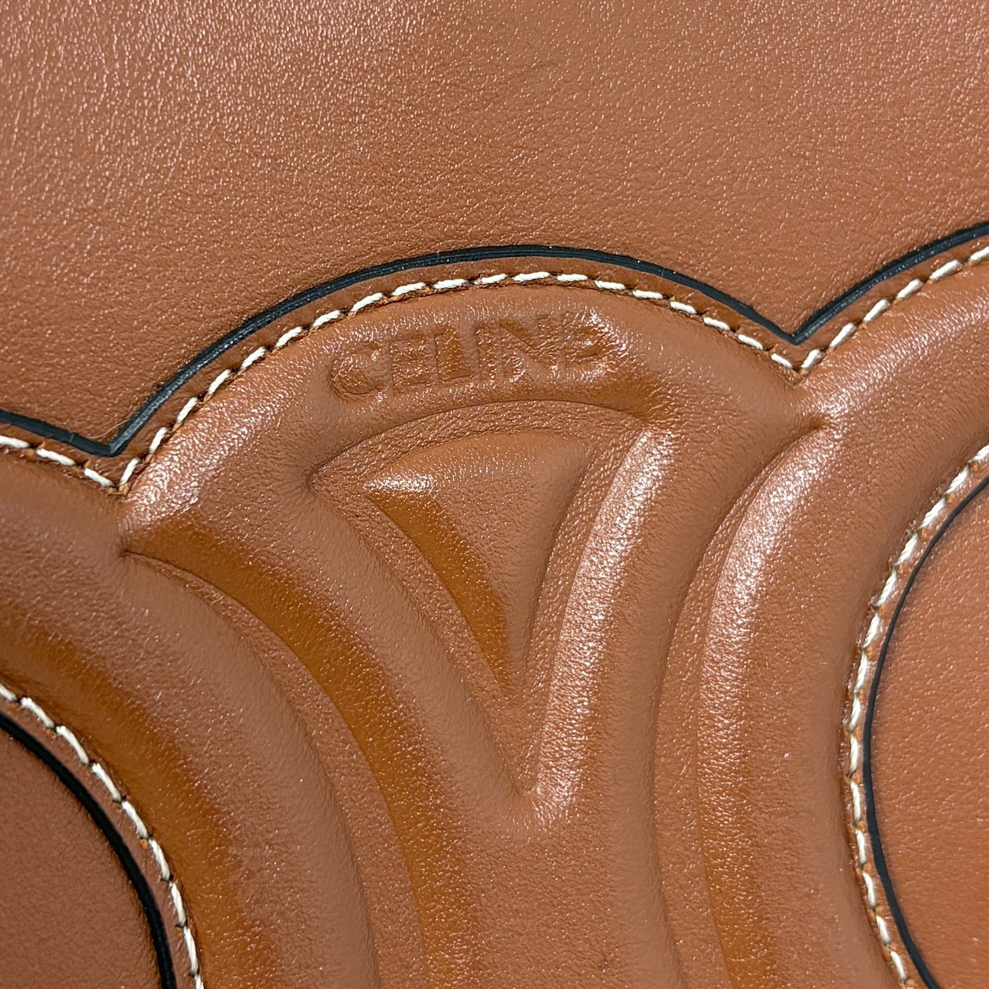 Celine Brown Cuir Triomphe Small Bucket Bag