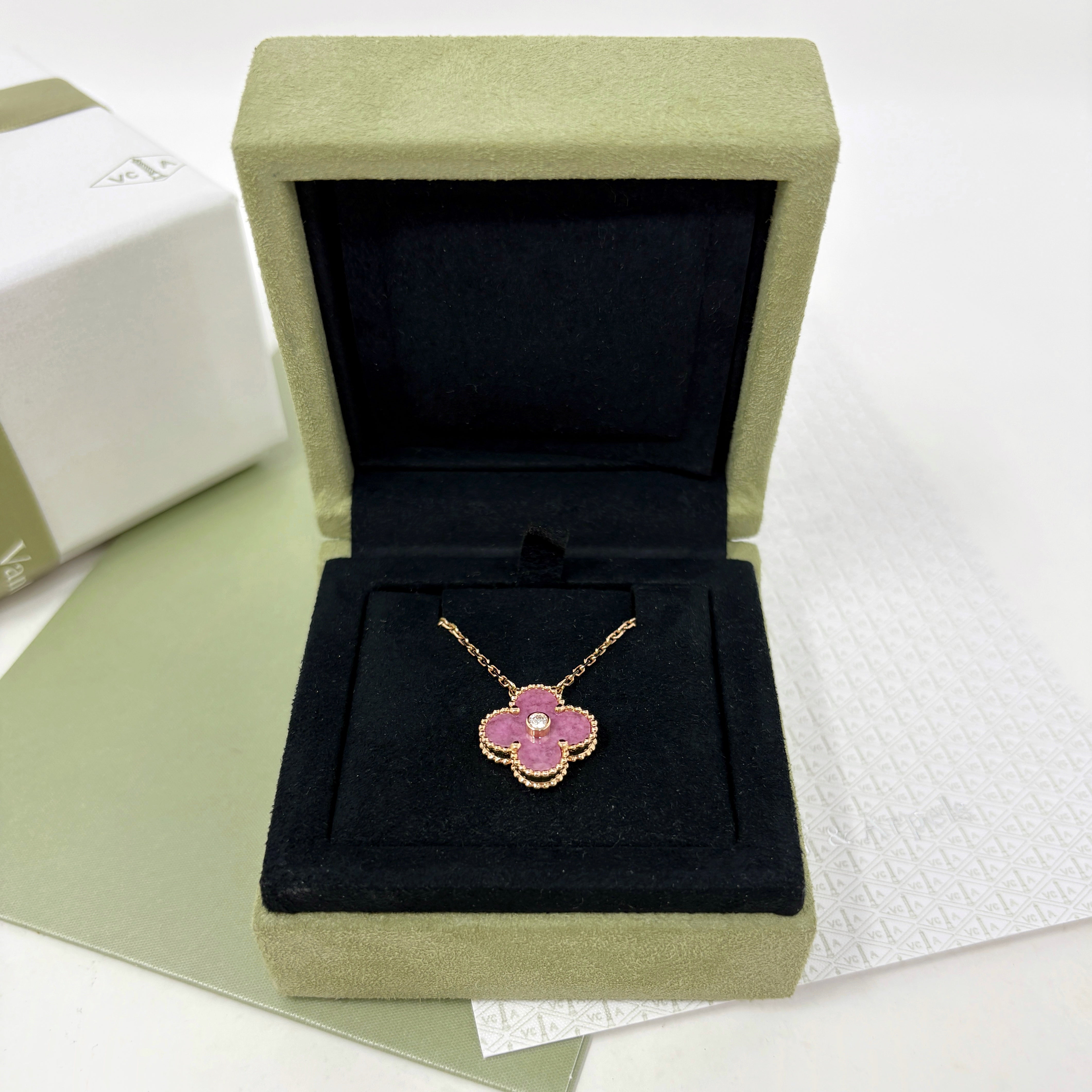 Van Cleef & Arpels Rhodonite 2021 Holiday Pendant Necklace