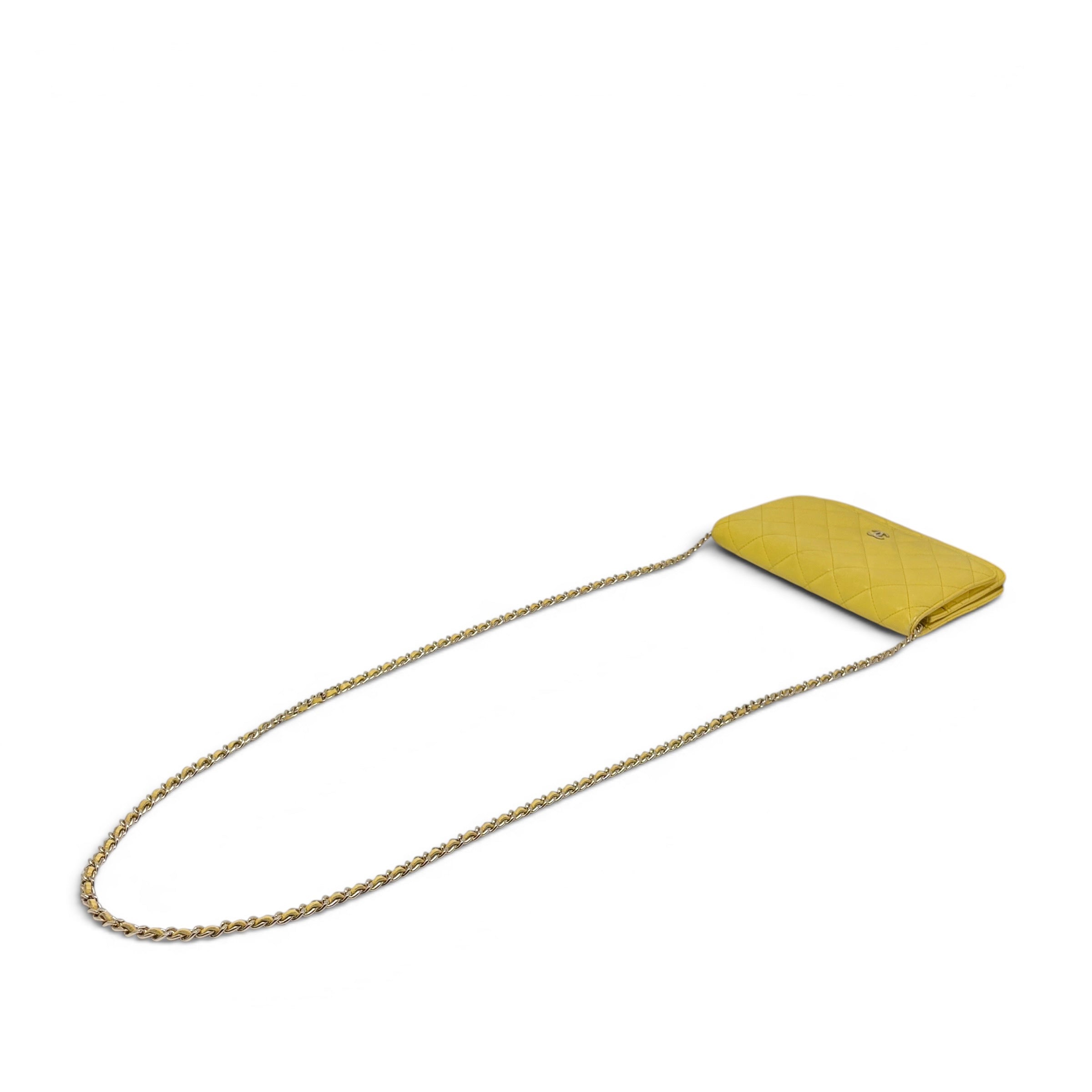 Chanel Yellow Wallet On Chain