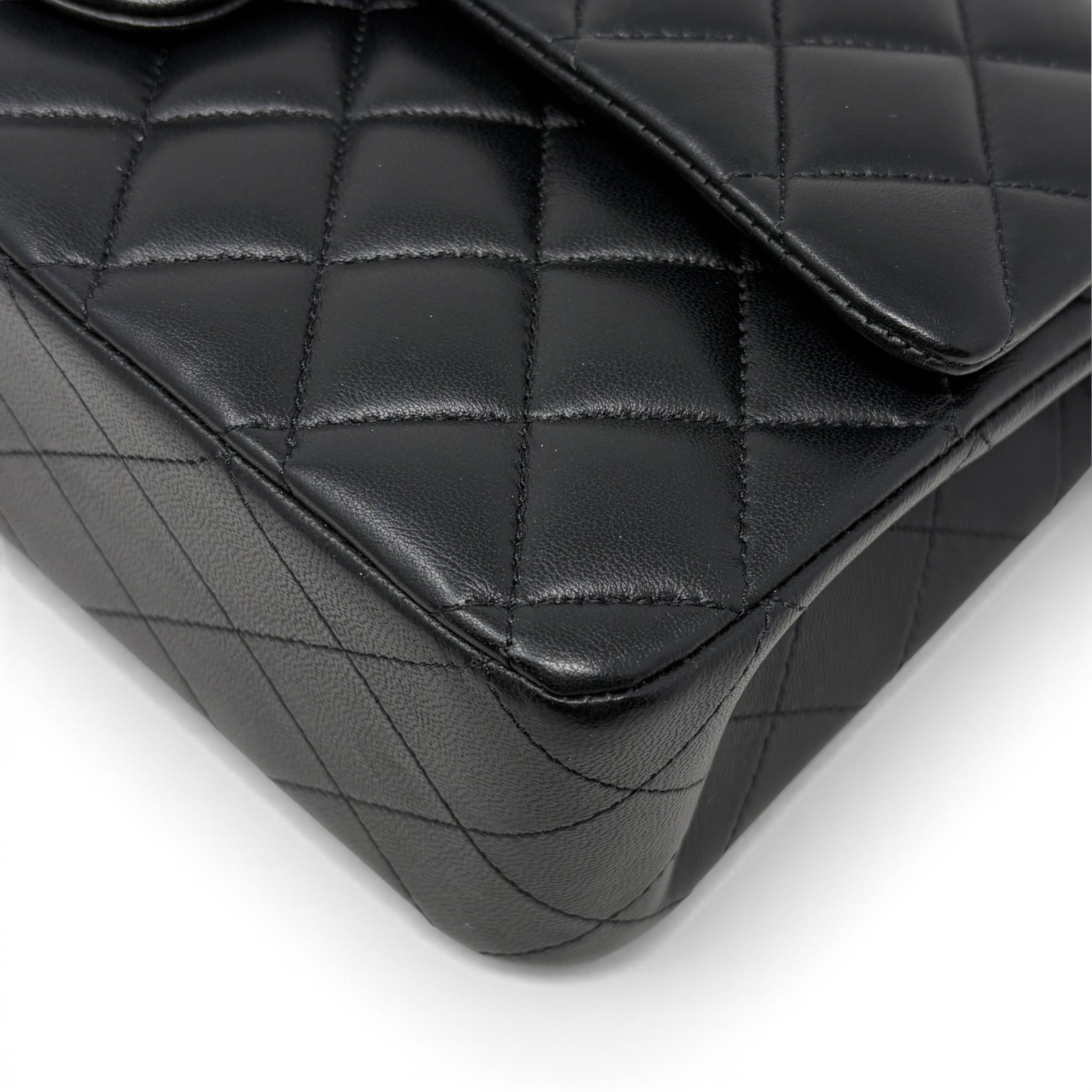 Chanel Black Lambskin Medium Classic Flap