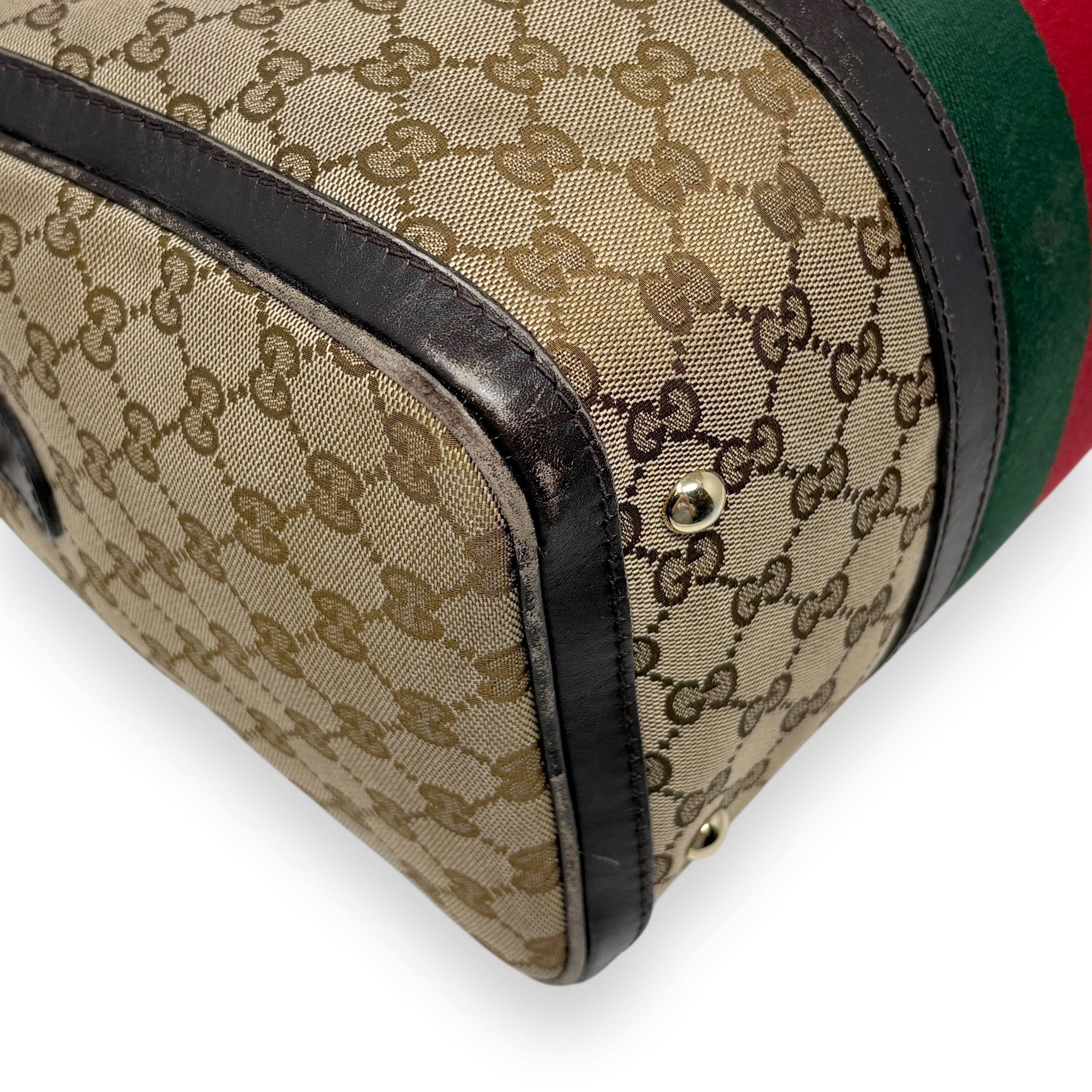 Gucci GG Canvas Sherry Boston Bag