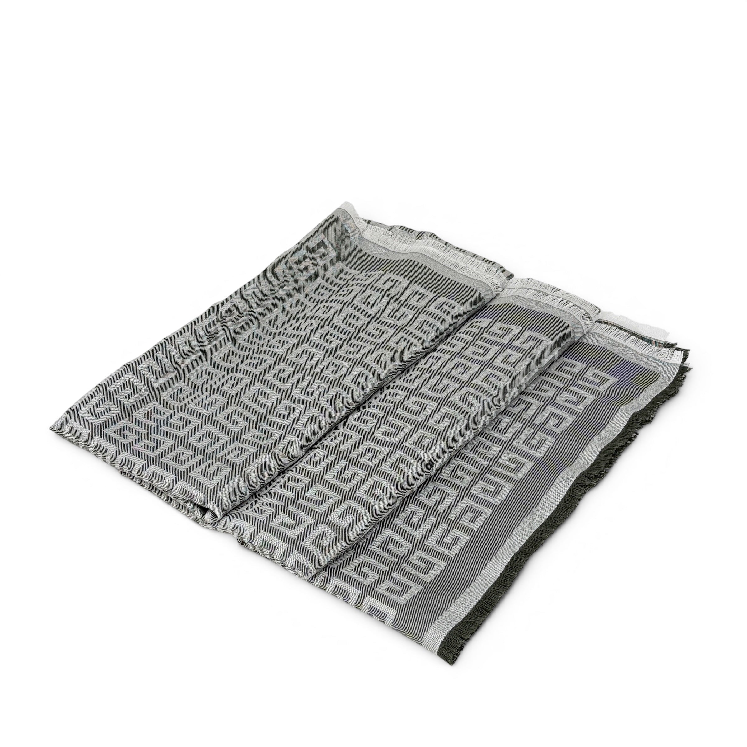 Givenchy Silk Wool 4G Fringe Shawl