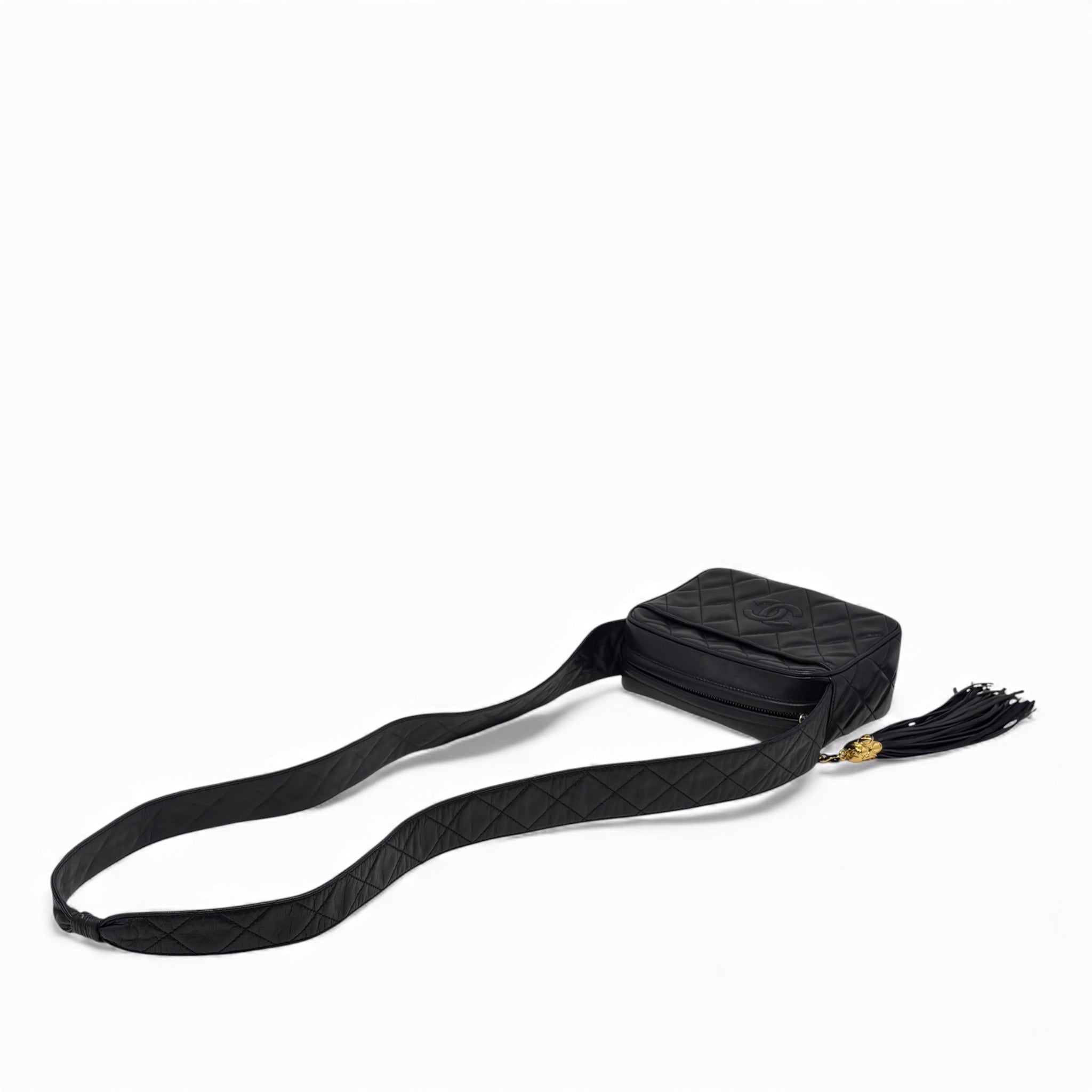 Chanel Black Vintage Tassel Camera Bag