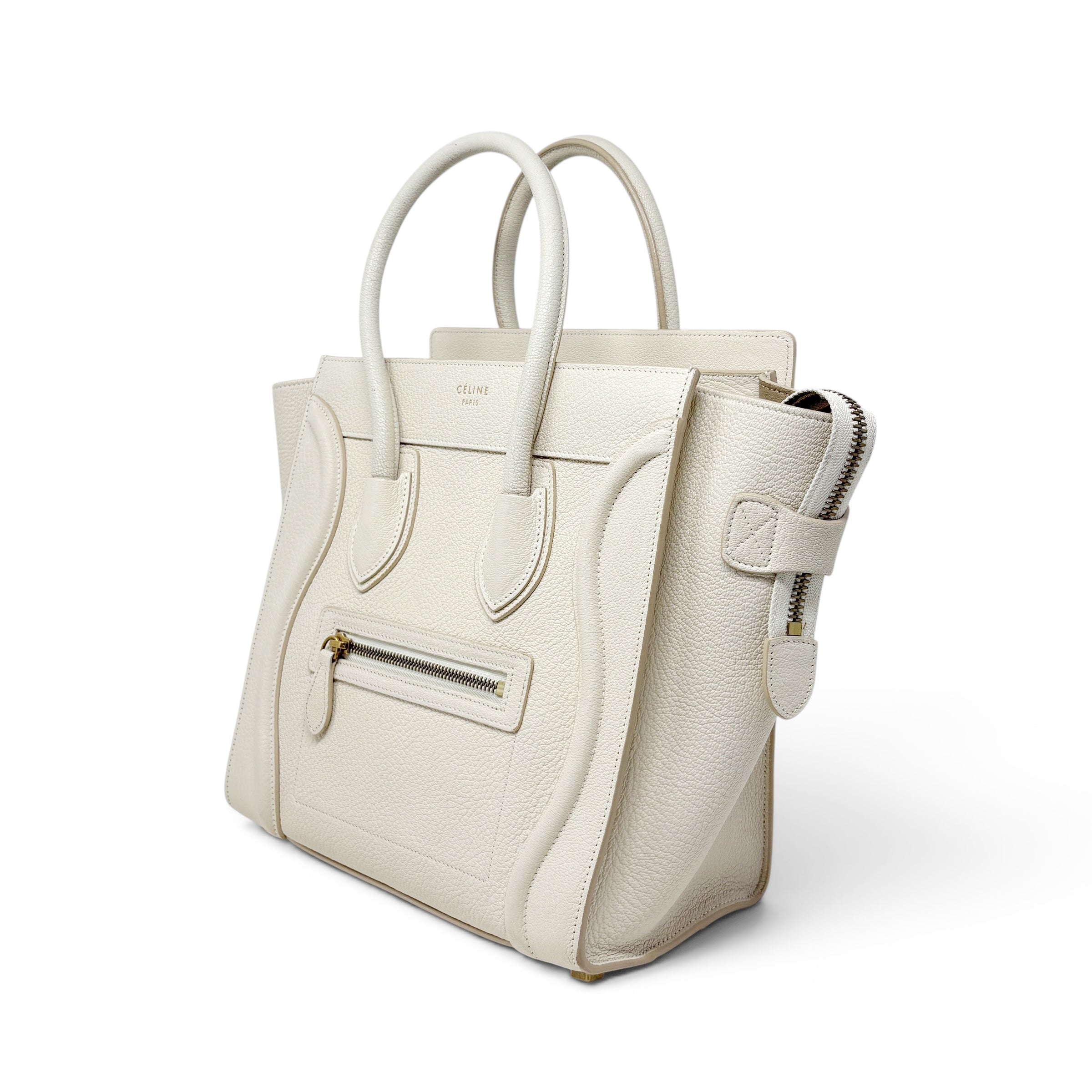 Celine White Micro Luggage Bag