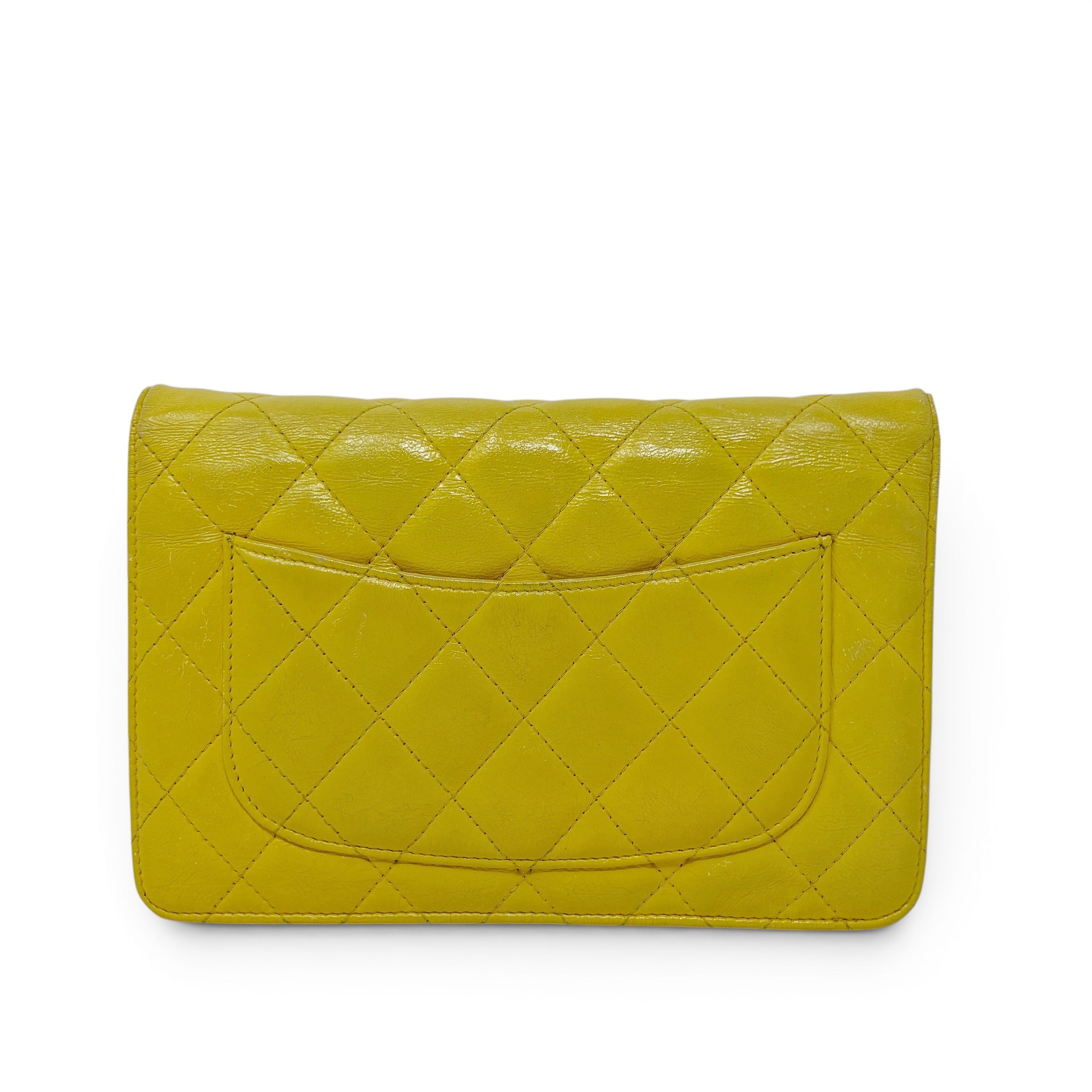 Chanel Yellow Wallet On Chain
