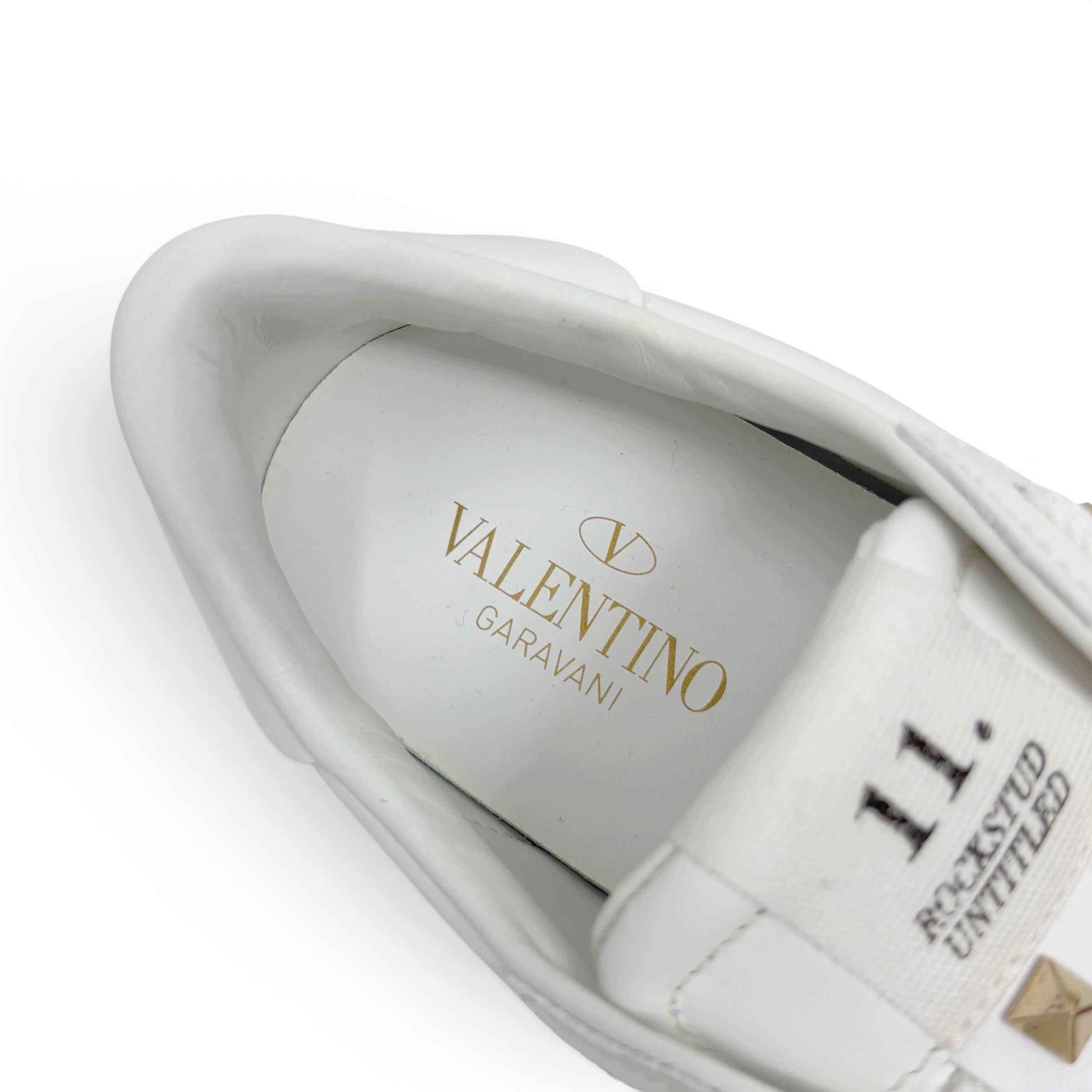 Valentino White Rockstud Untitled Sneakers 38