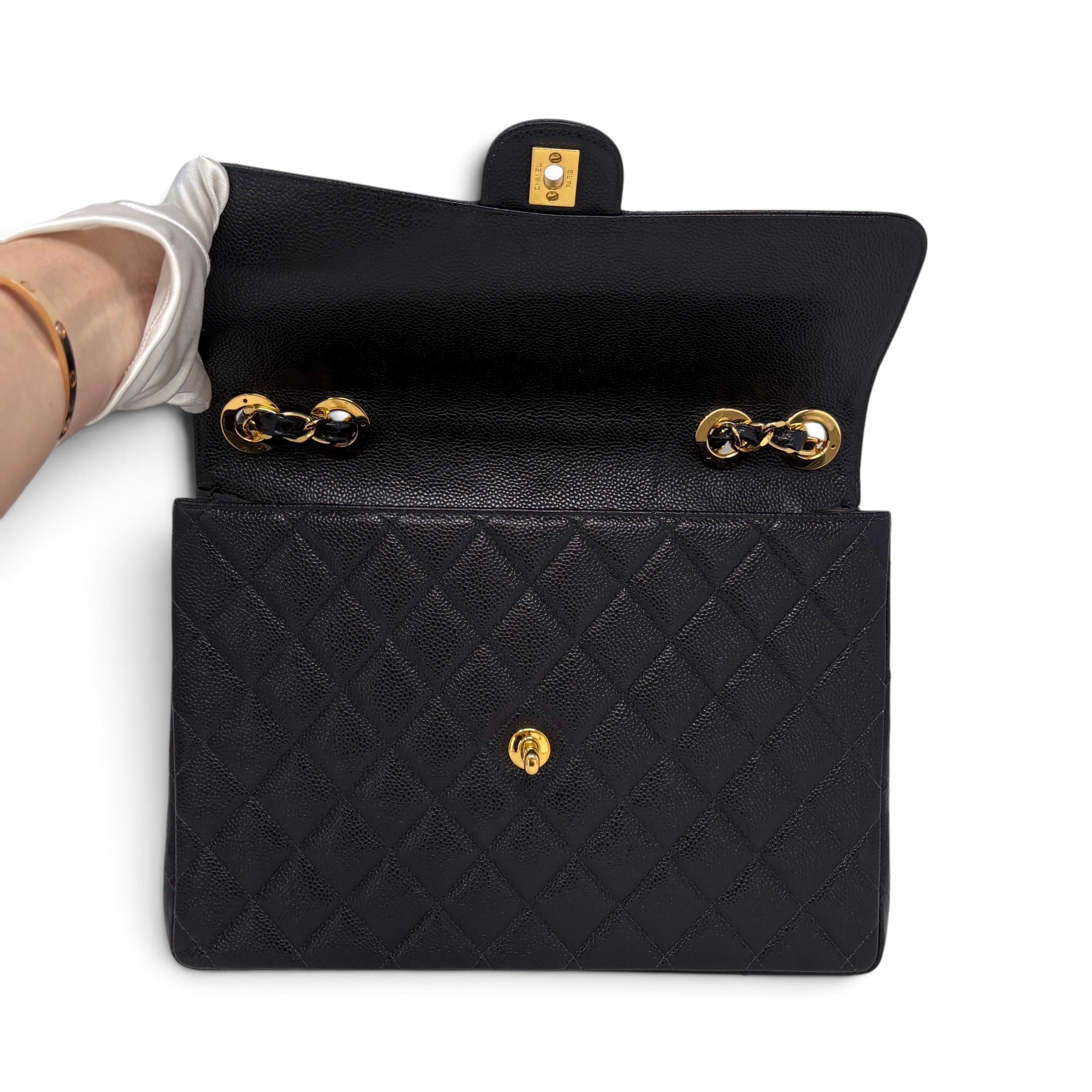 Chanel Vintage Black Caviar Single Flap