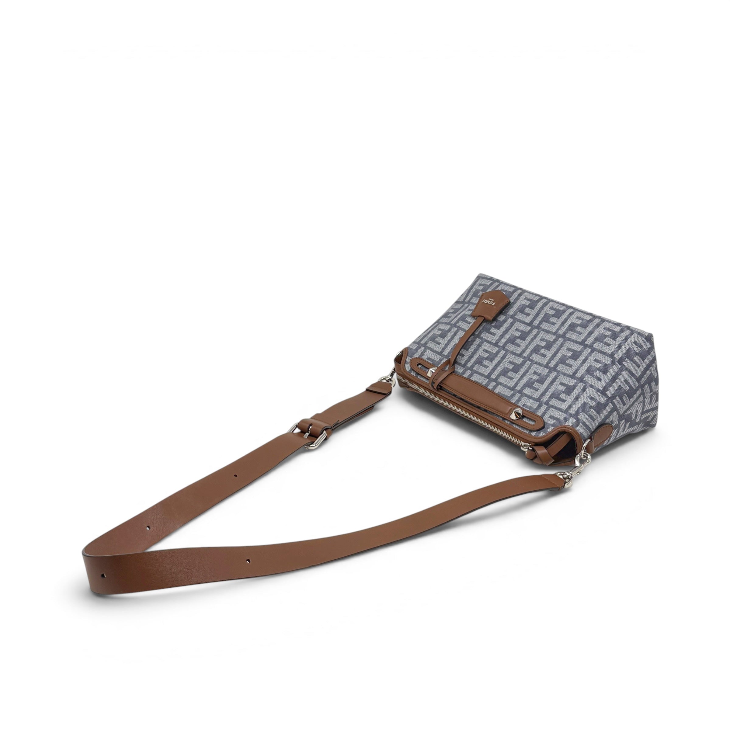 Fendi Denim Medium By The Way Boston Bag