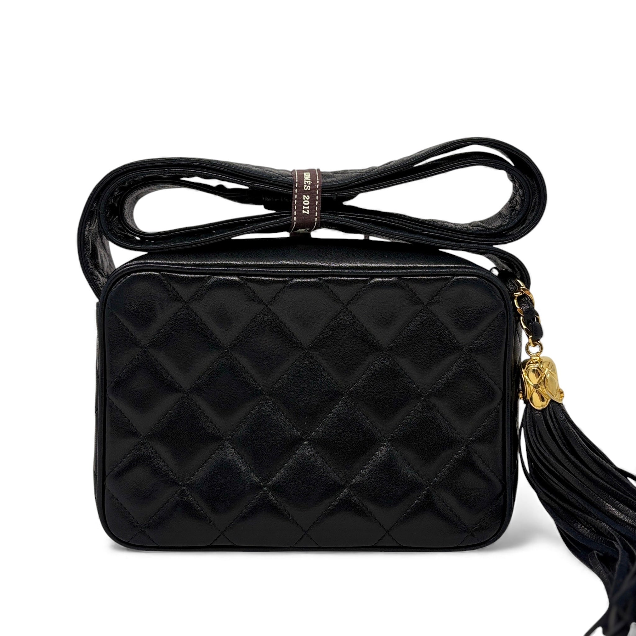 Chanel Black Vintage Tassel Camera Bag