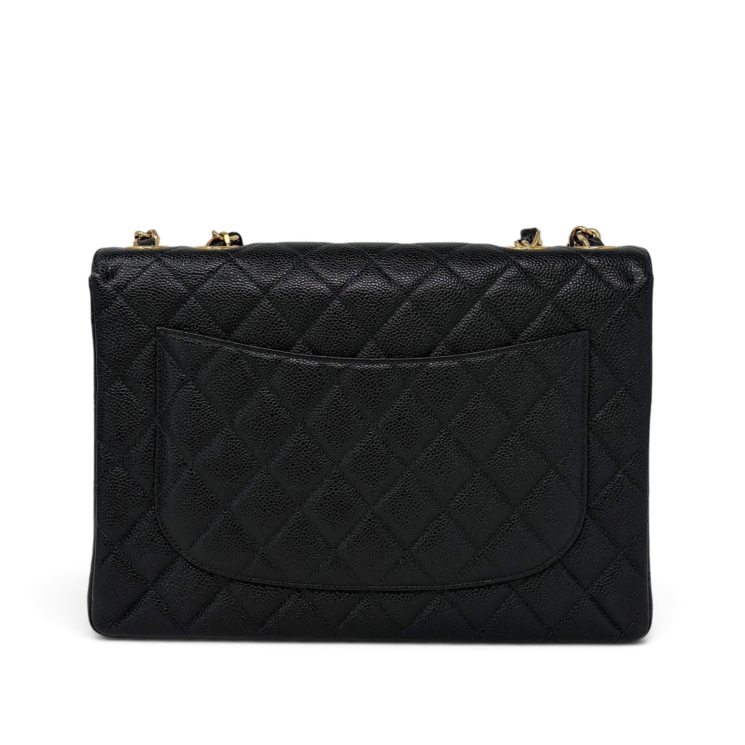 Chanel Vintage Black Caviar Single Flap