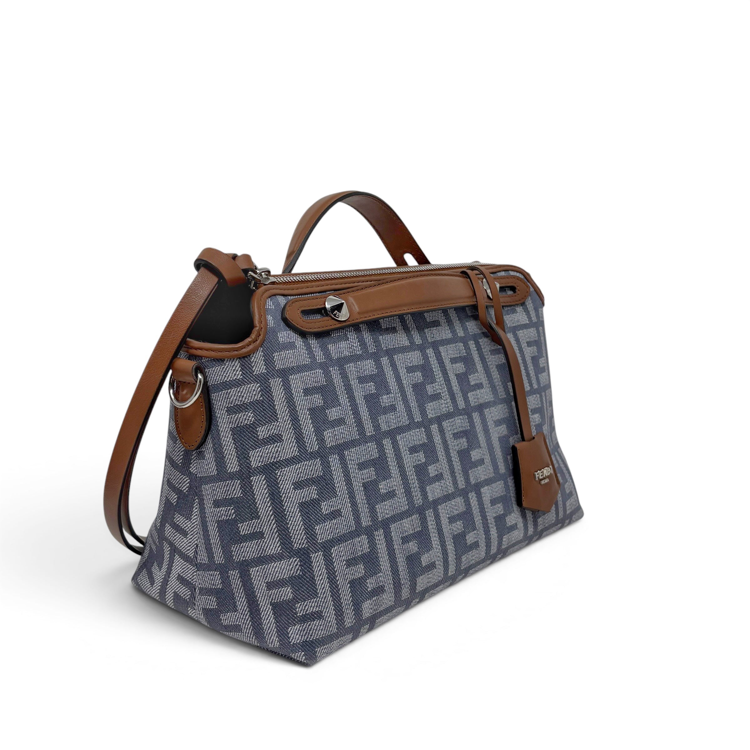Fendi Denim Medium By The Way Boston Bag