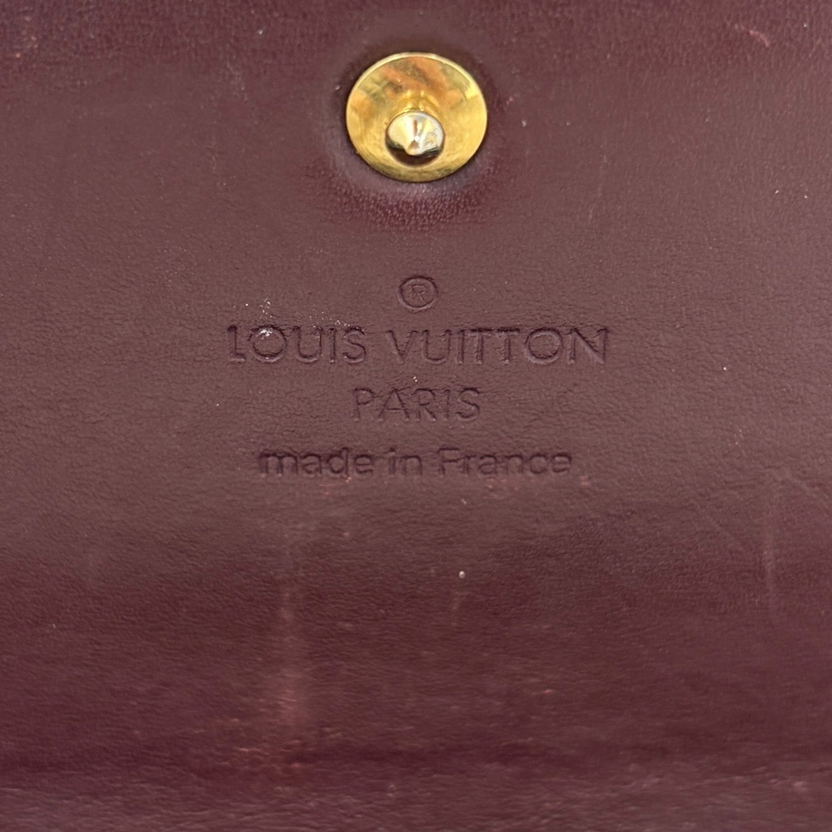 Louis Vuitton Amarante Vernis Sarah Wallet