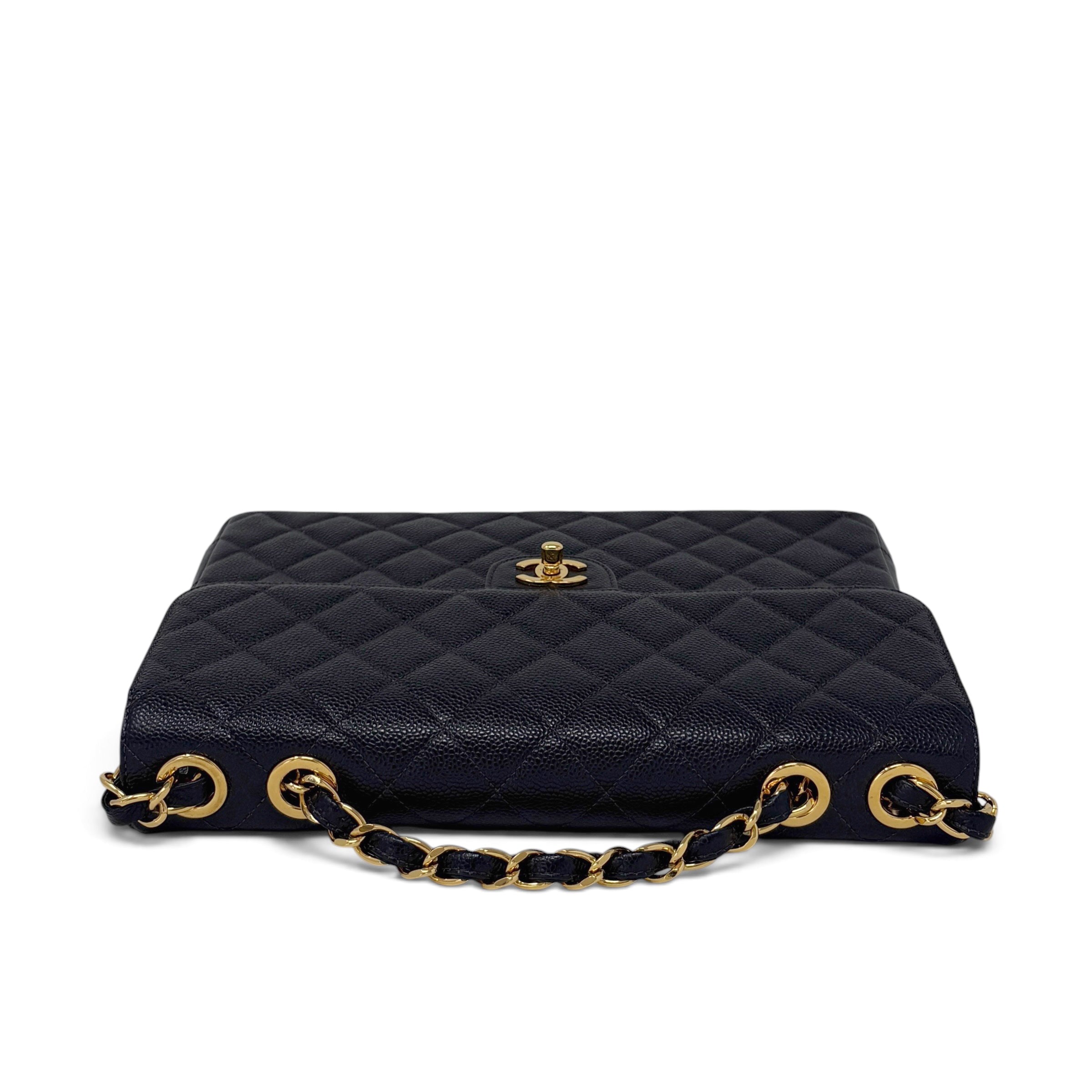 Chanel Vintage Black Caviar Single Flap