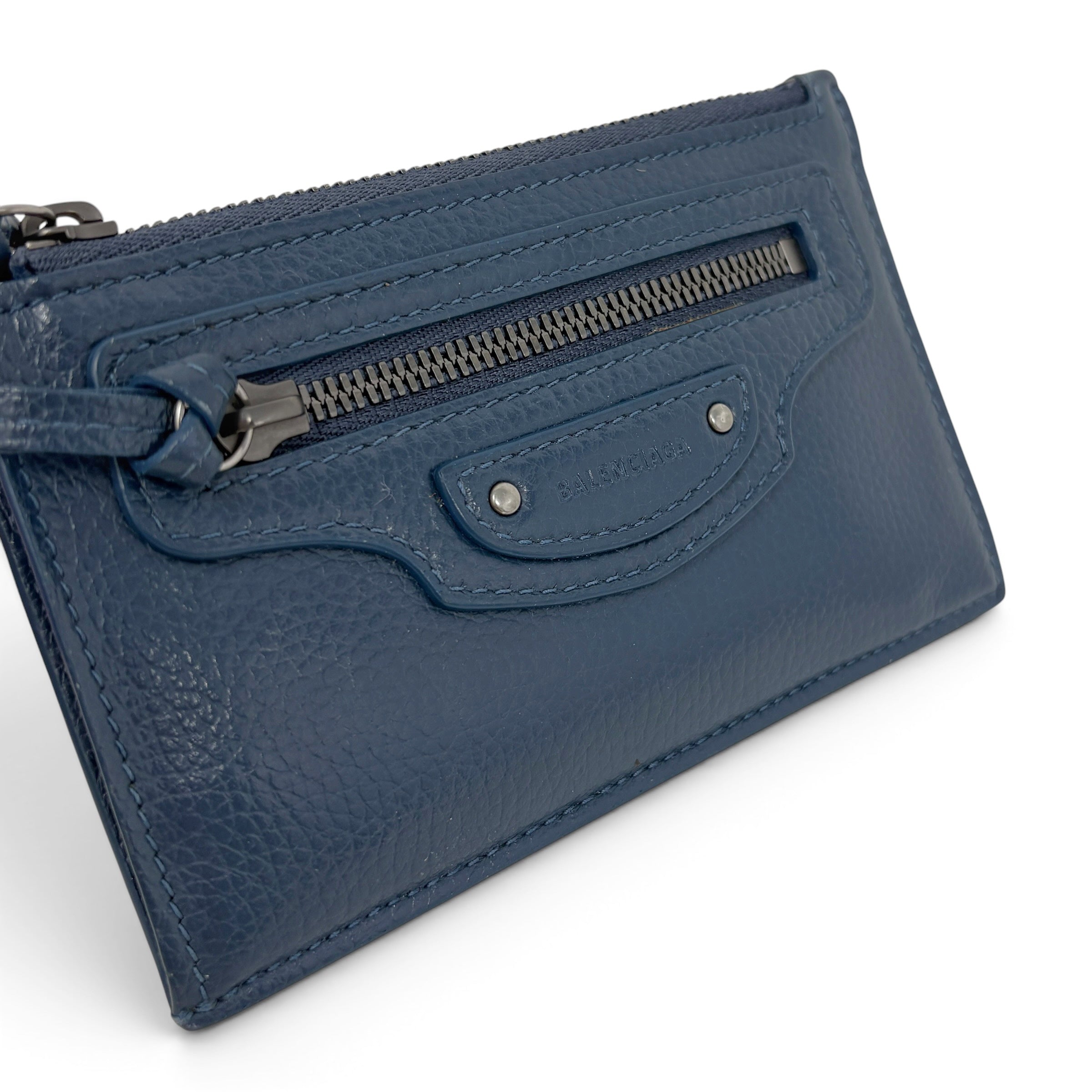 Balenciaga Navy Neo Classic Cardholder Wallet