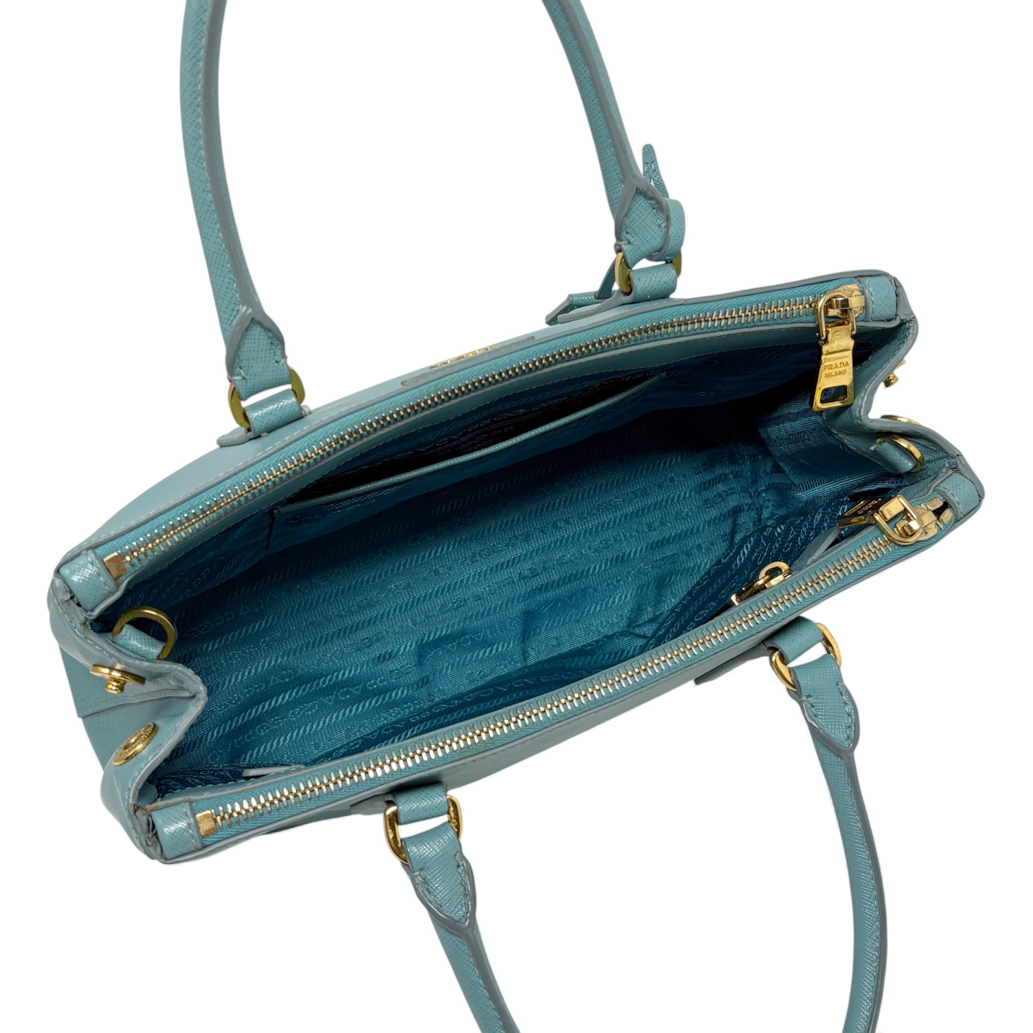 Prada Blue Small Galleria Tote