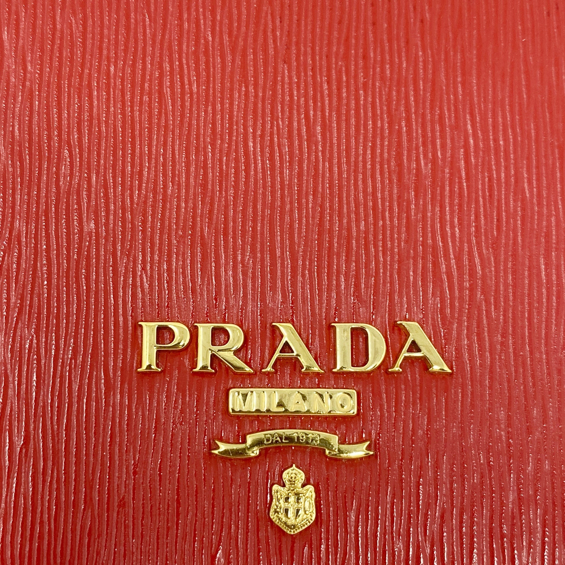 Prada Red Clutch On Chain