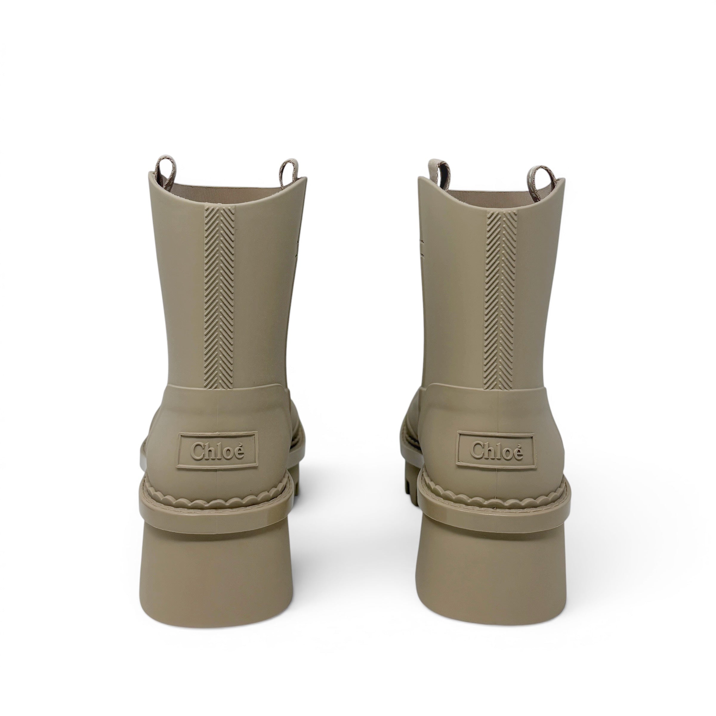 Chloe Beige Raina Rain Boots 38
