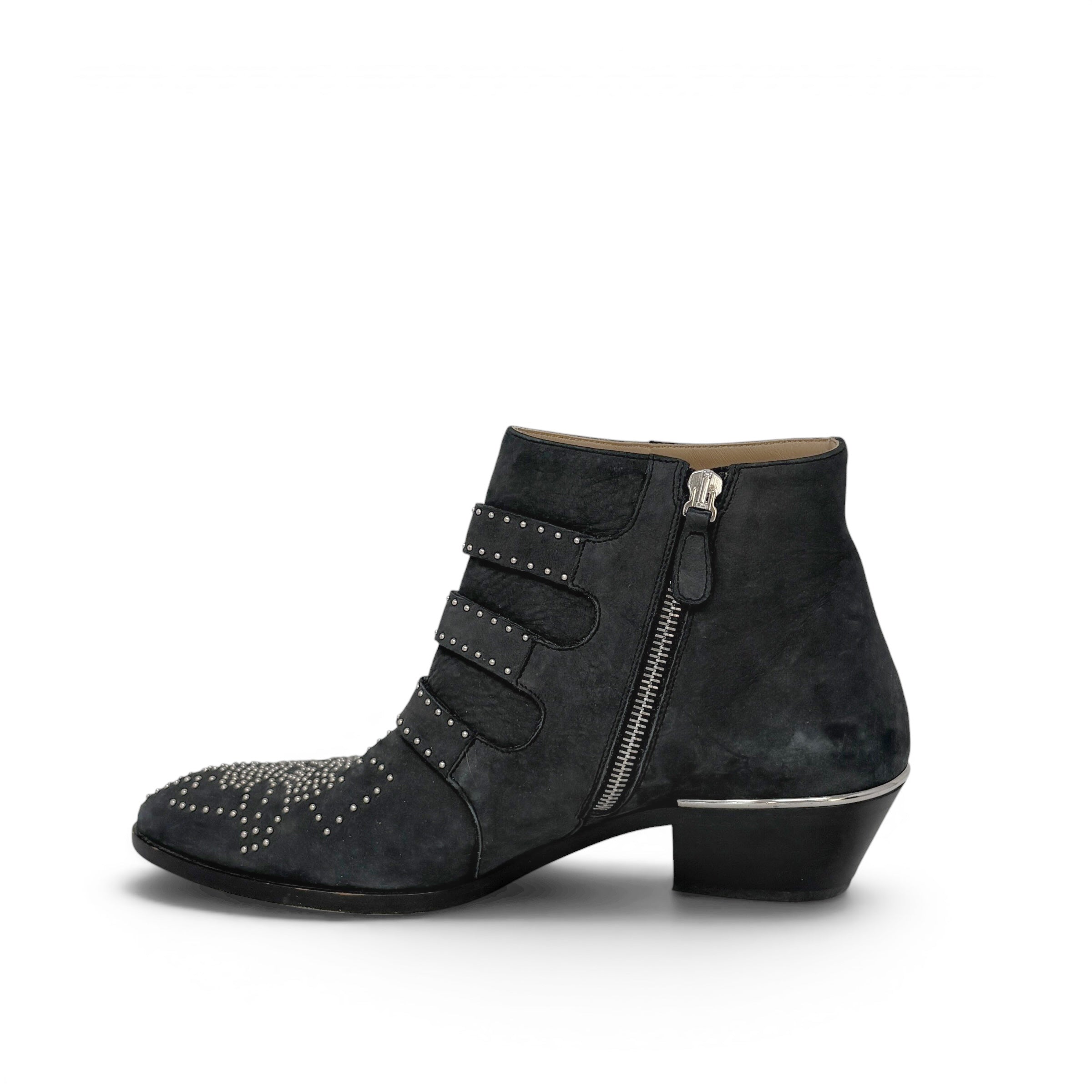 Chloe Black Suede Susanna Boots 37.5