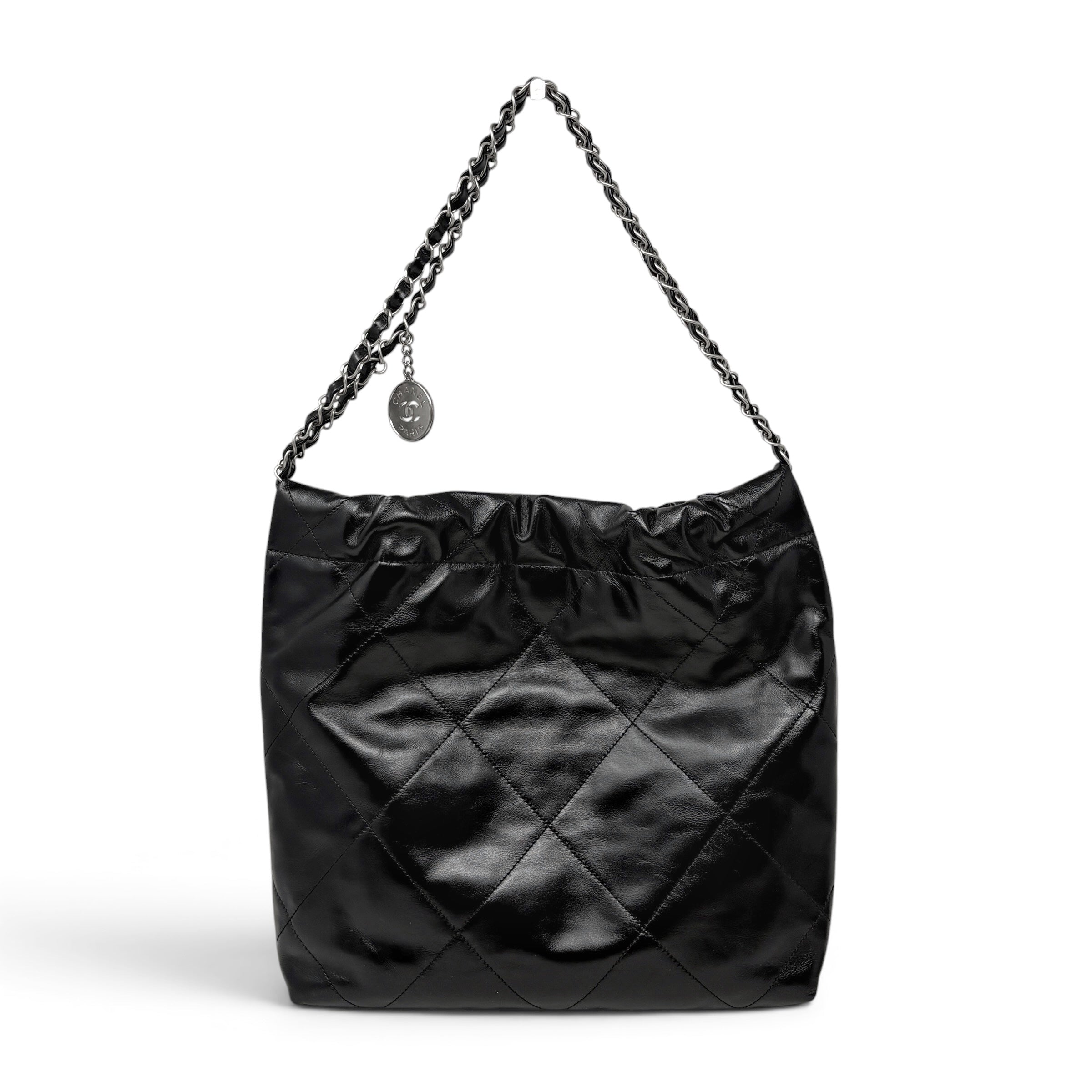 Chanel Black 22 Small Hobo Bag