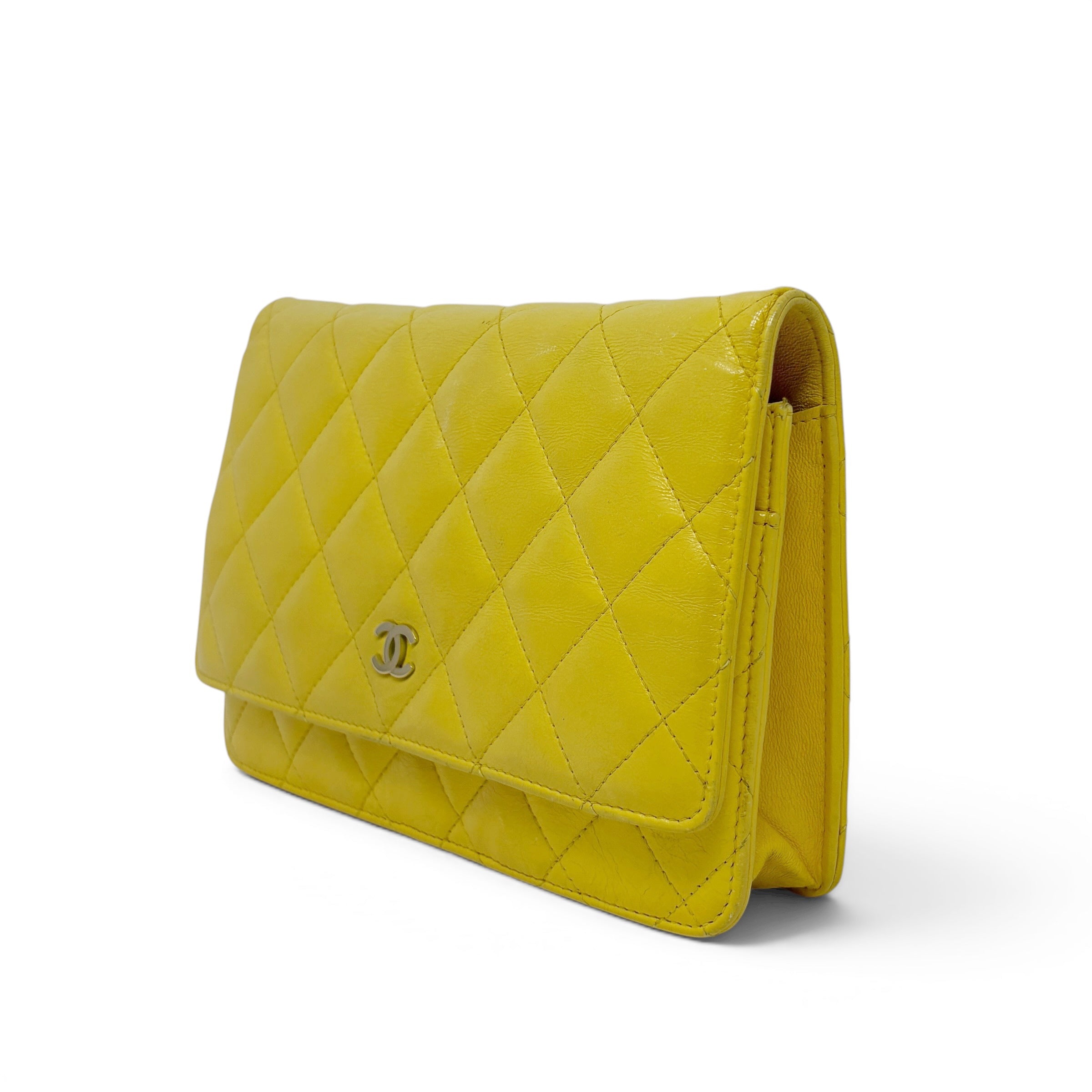 Chanel Yellow Wallet On Chain