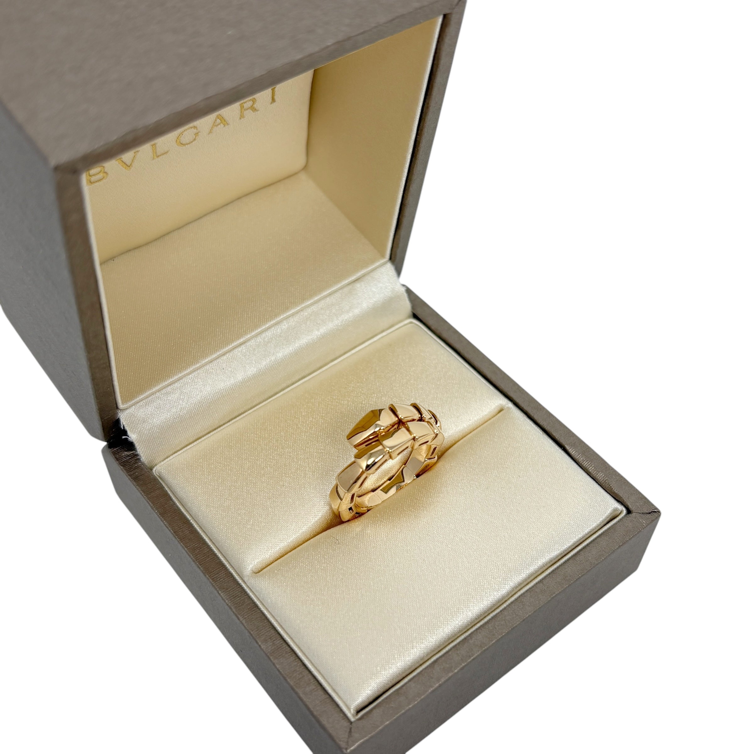 Bvlgari 18k Rose Gold Serpenti Viper Ring XS